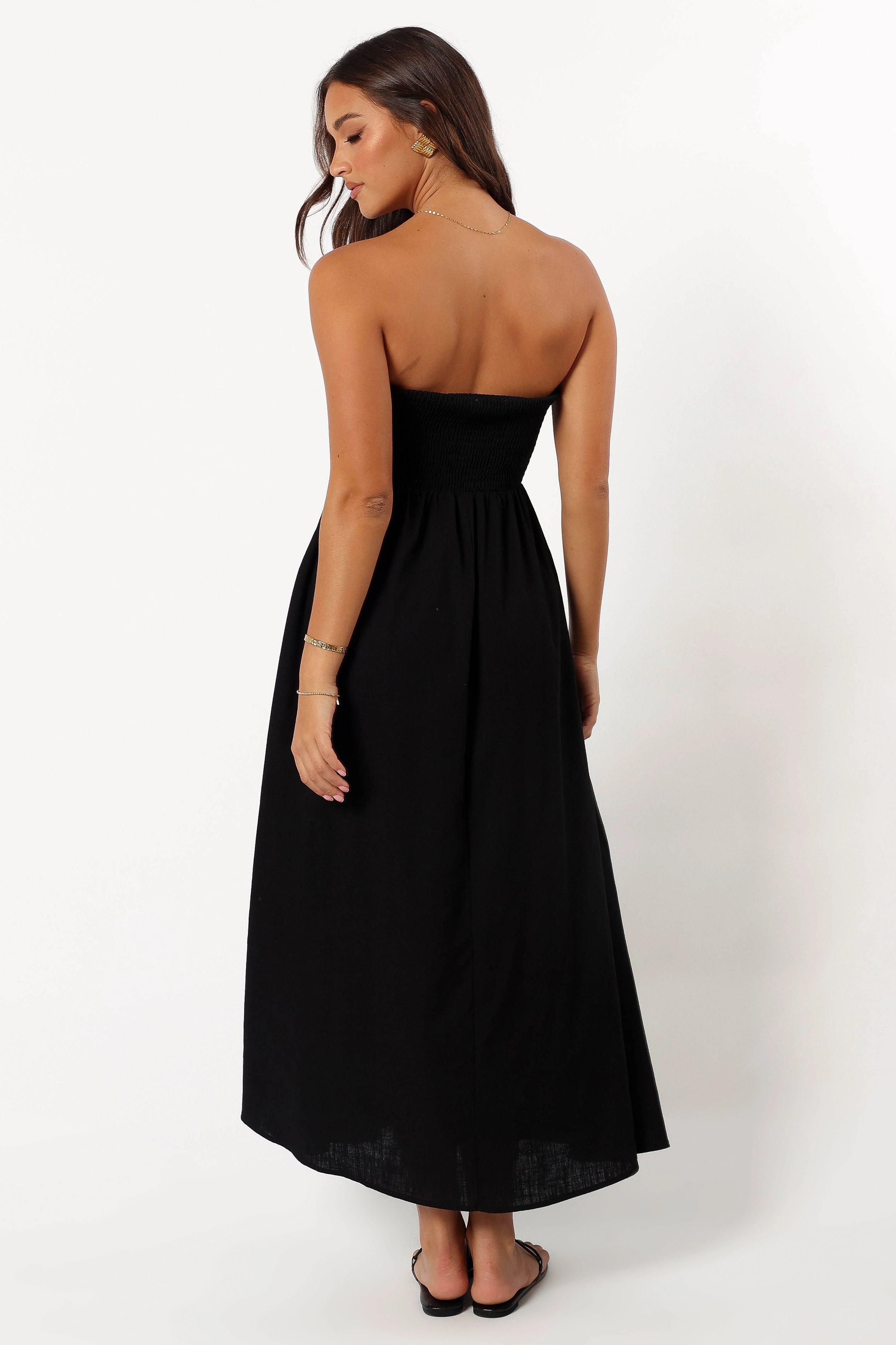 Fitted Style Kayt Strapless Dress - Black