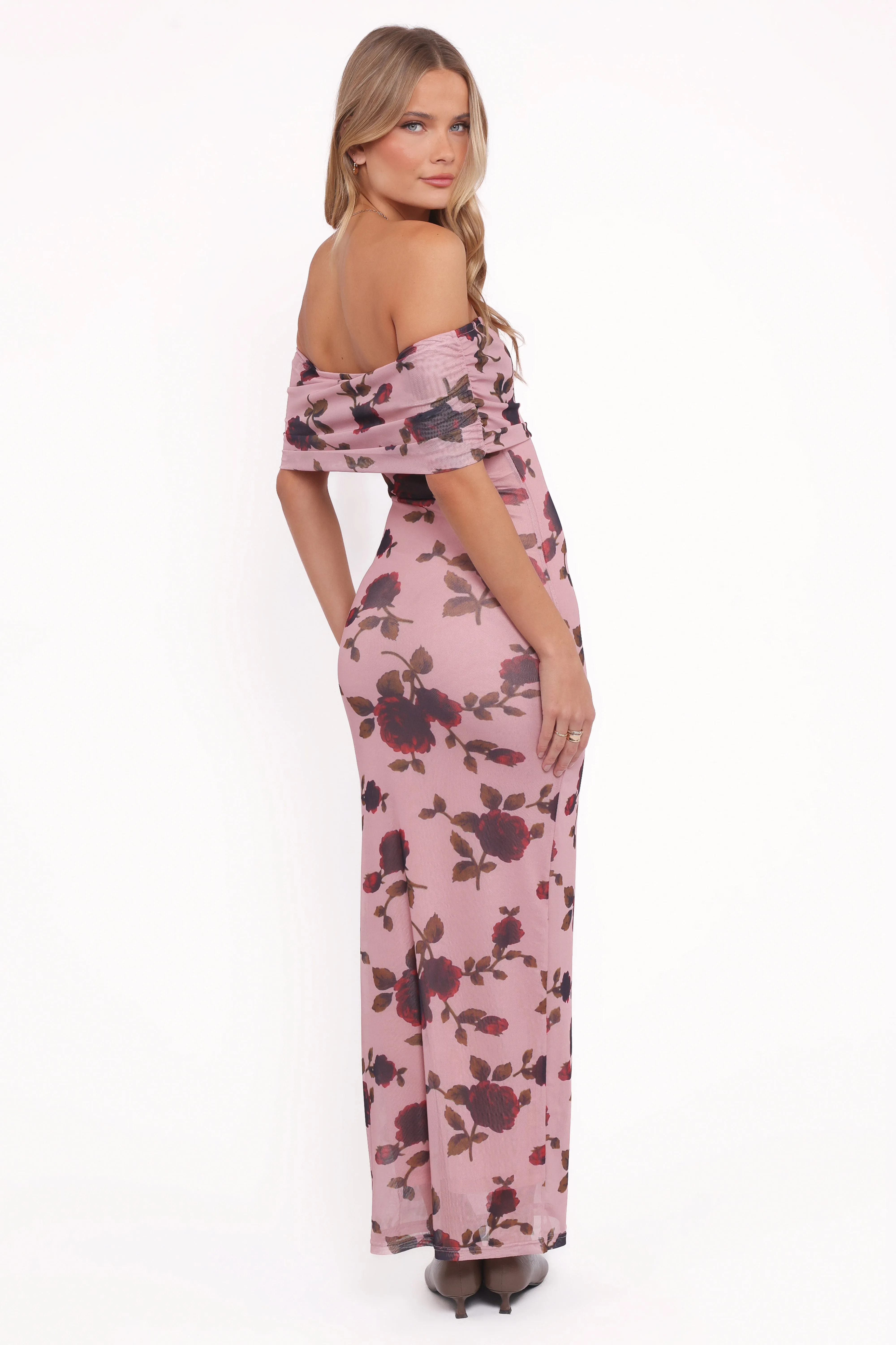 Indya Maxi Dress - Pink Floral Romantic date dress Versatile Comfort