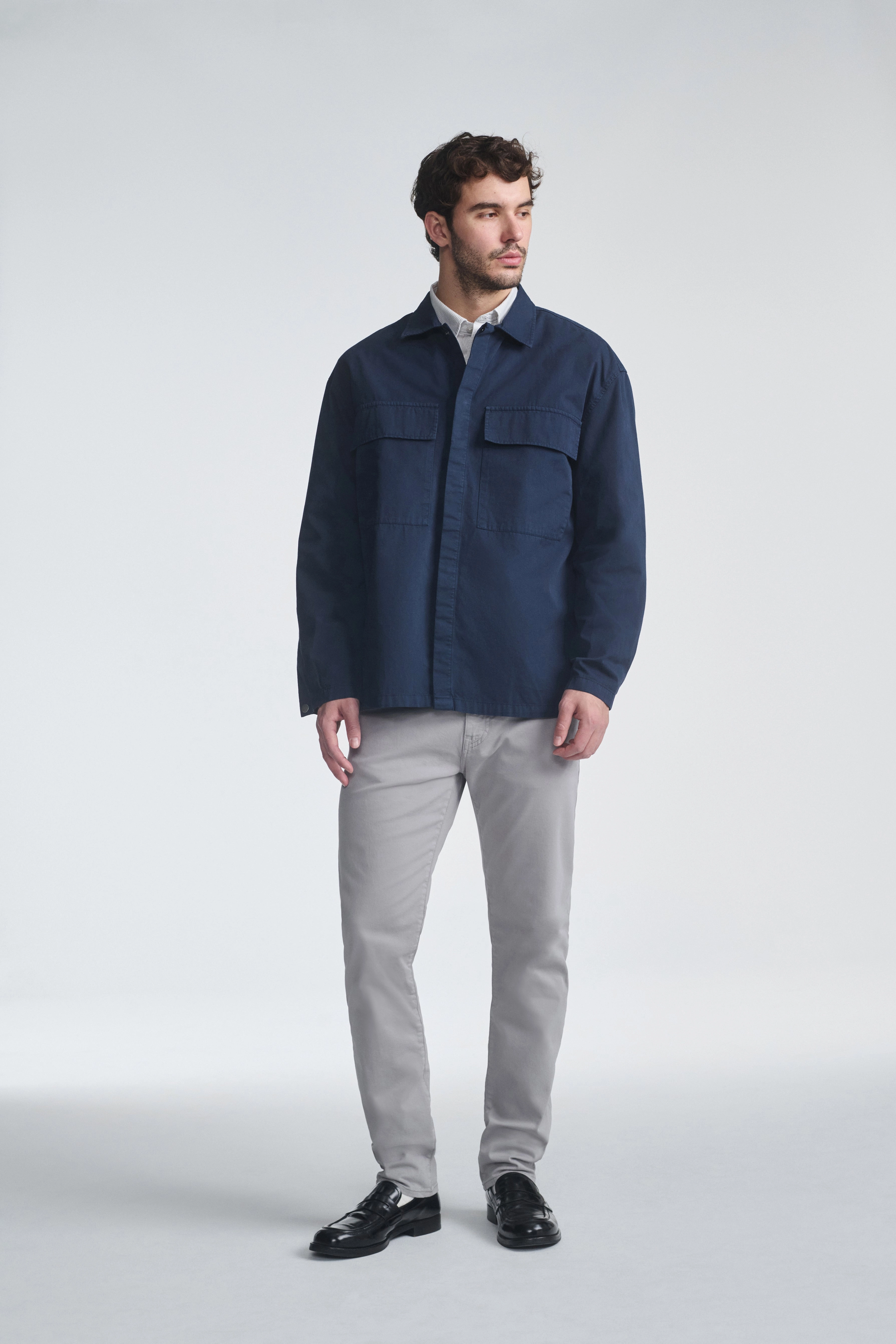 NonChafingEdges TaglessLabel JAKE SLIM LEG IN IRON TWILL