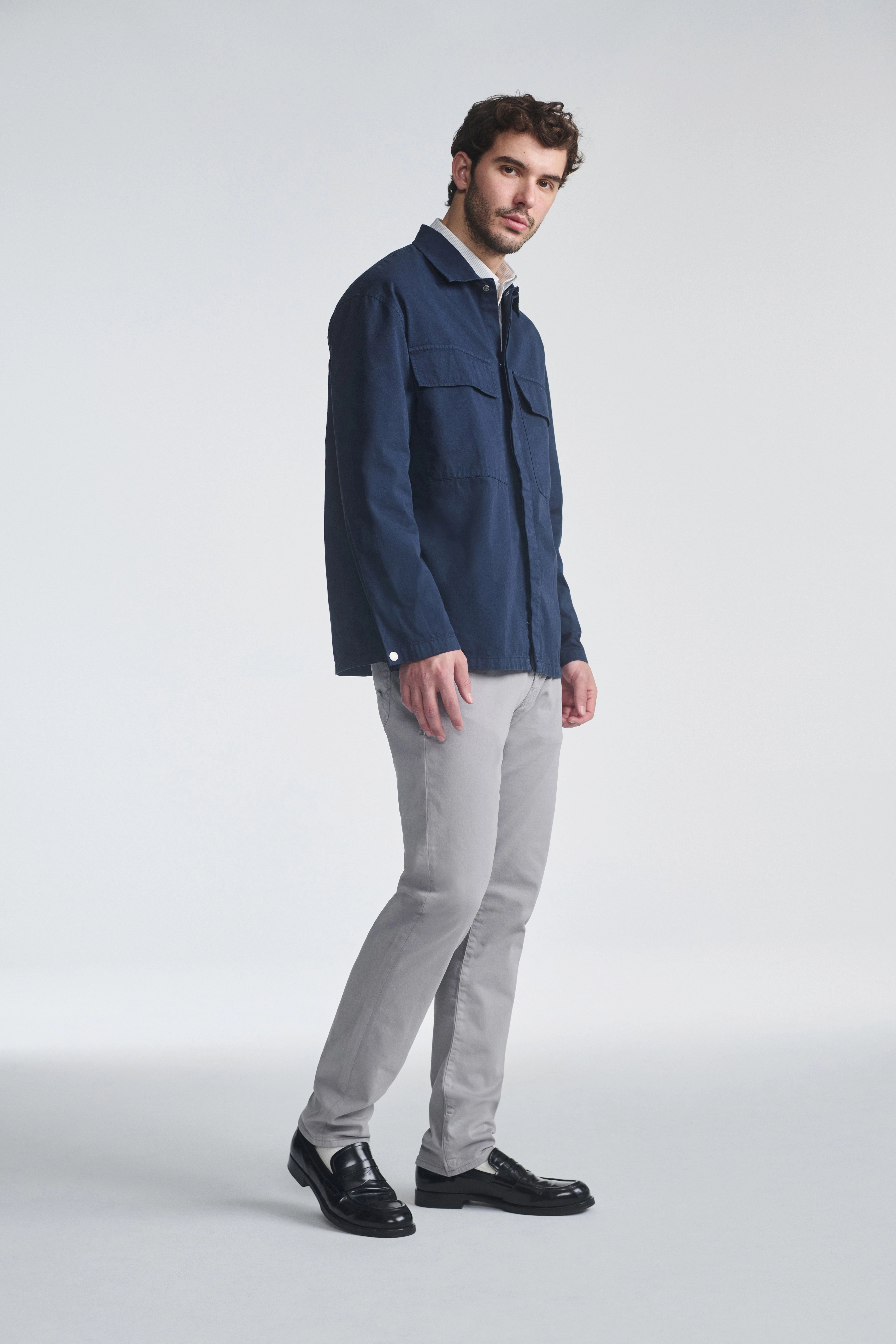 JAKE SLIM LEG IN IRON TWILL Easy Match Thermal Lining