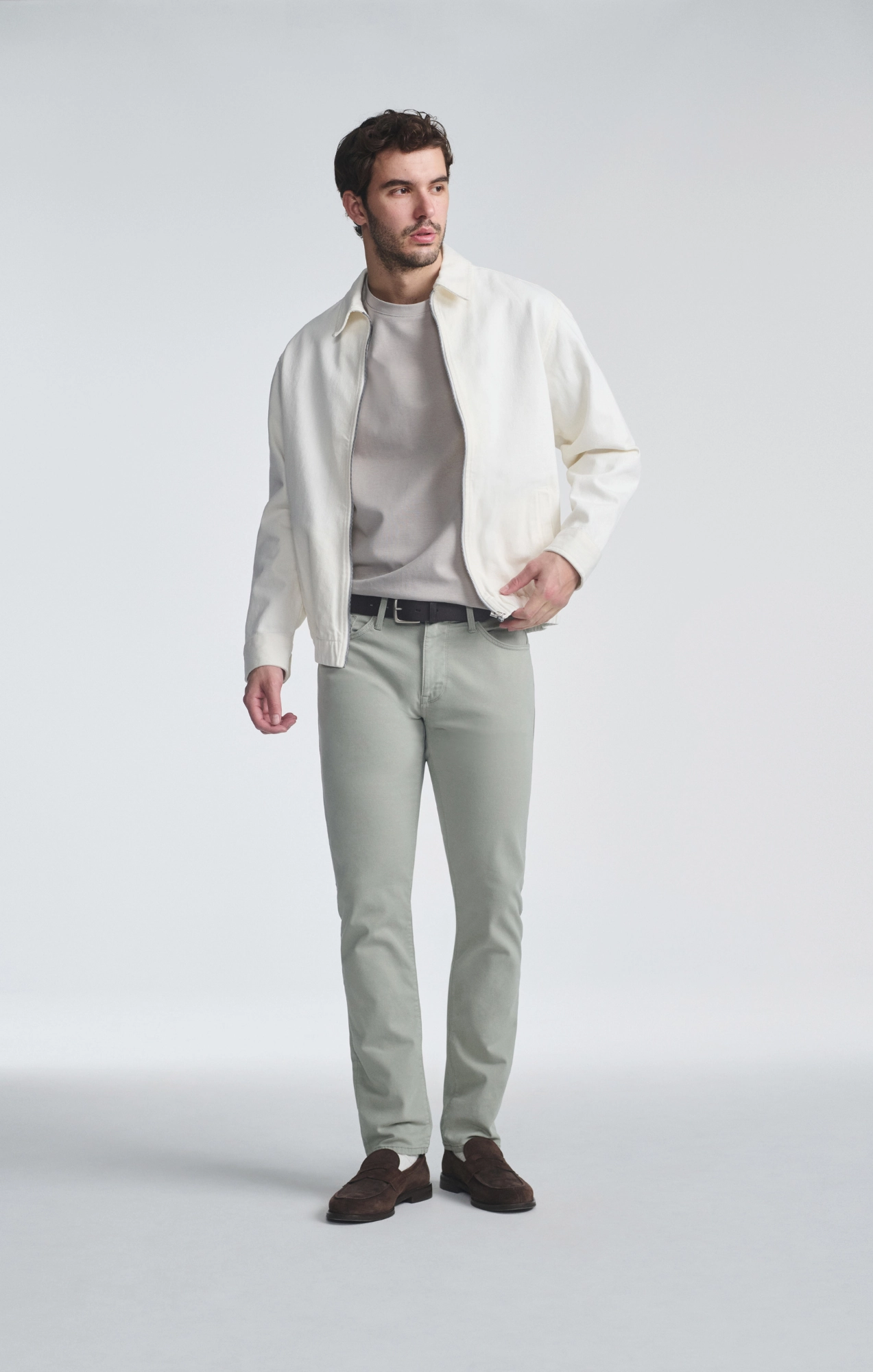 JAKE SLIM LEG IN PISTACHIO ATHLETIC Slim Silhouette Stretchy Material