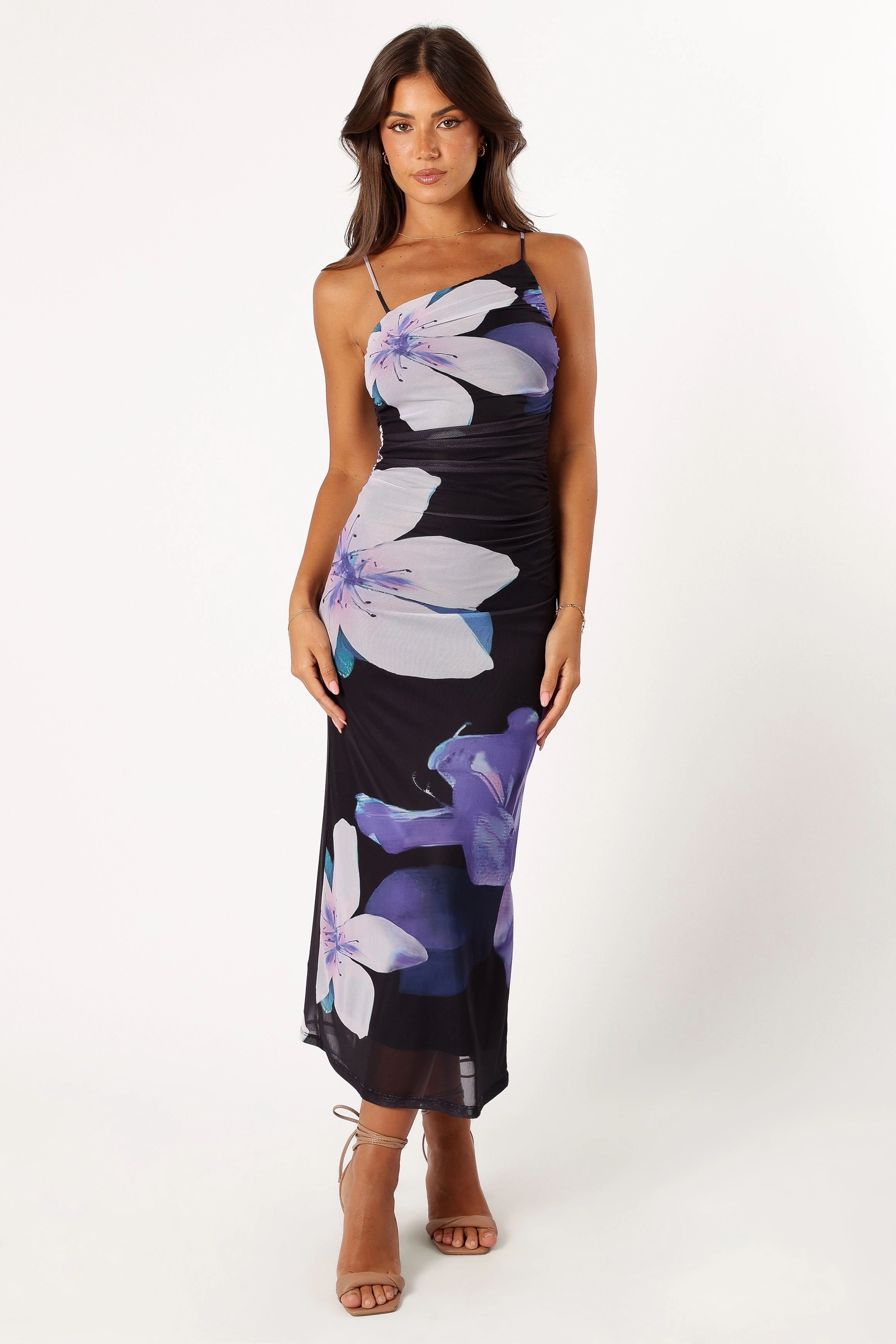 Jasmine Maxi Dress - Black Floral Sharp Design