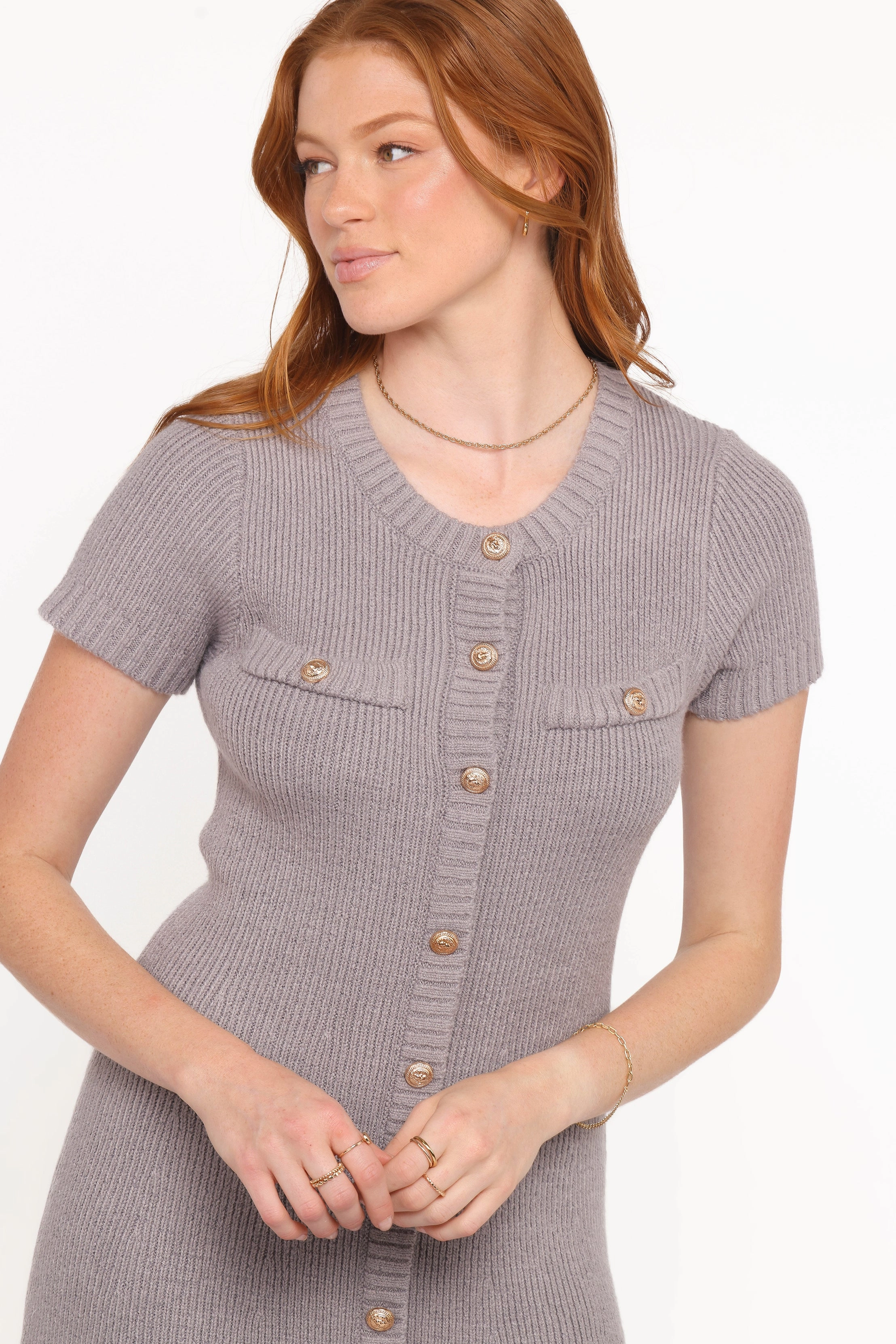 Spring Garden Soft and Relaxed Jaxon Mini Dress - Grey