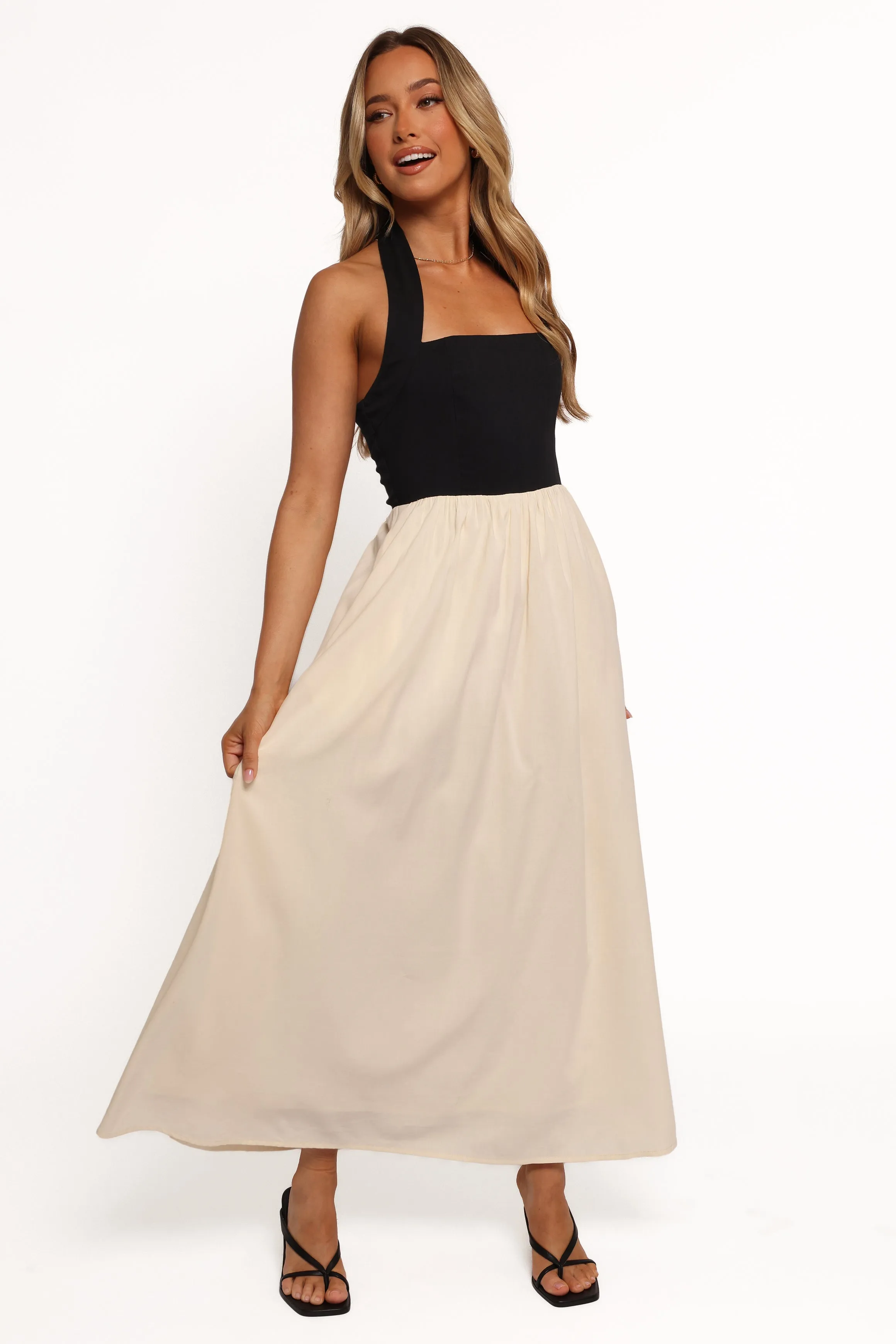 Jayden Maxi Dress - Black Cream Sun-Protective