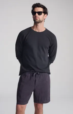 JERSEY LONG SLEEVE T-SHIRT IN PIRATE BLACK Everyday Top MoistureWicking