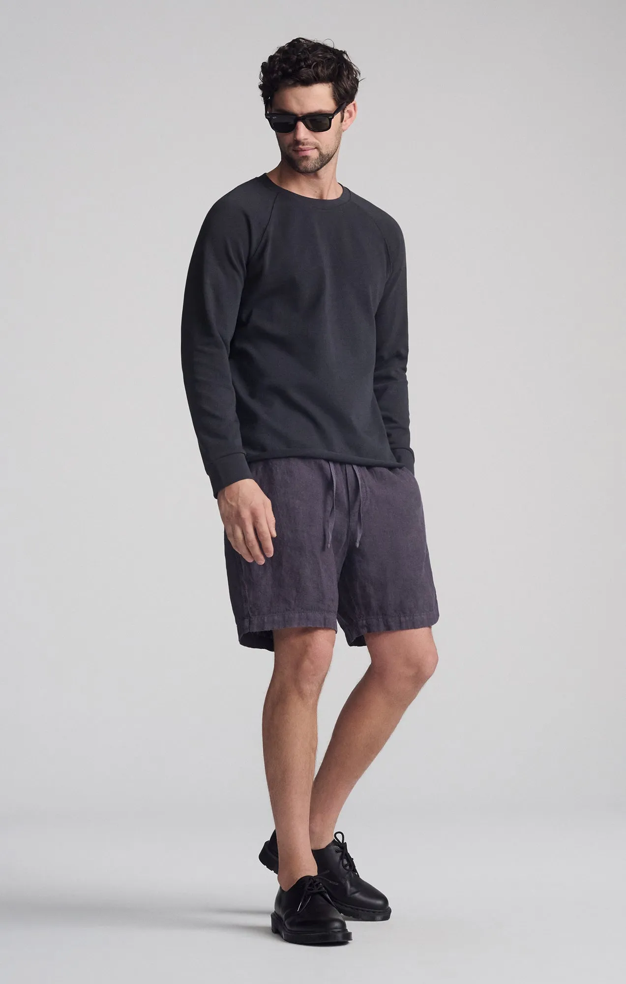 Active Layer Fit JERSEY LONG SLEEVE T-SHIRT IN PIRATE BLACK
