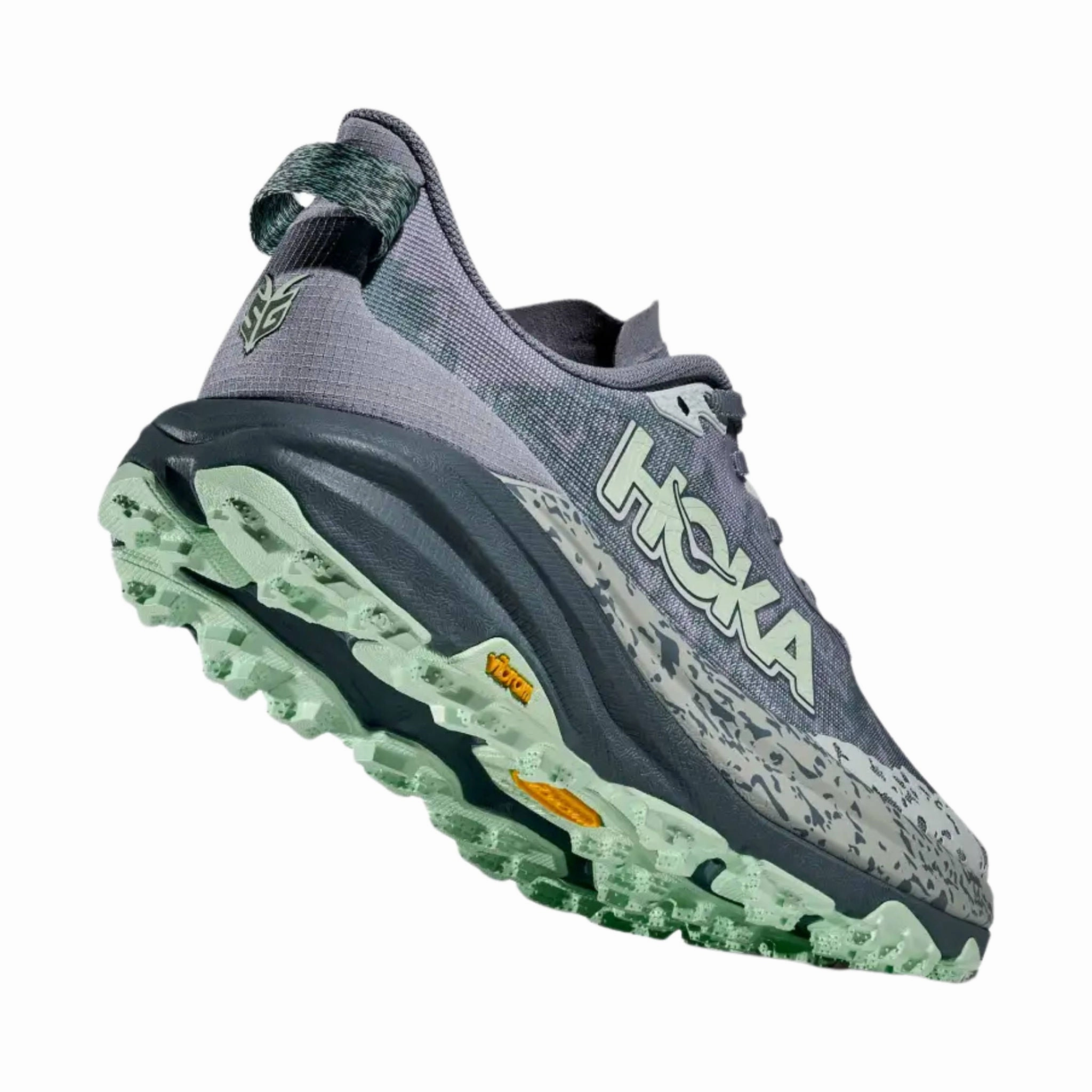 CushionedSole Abrasion resistant HOKA Women's Speedgoat 6 Trail Running Shoes - Moonlight/ Thunder Cloud