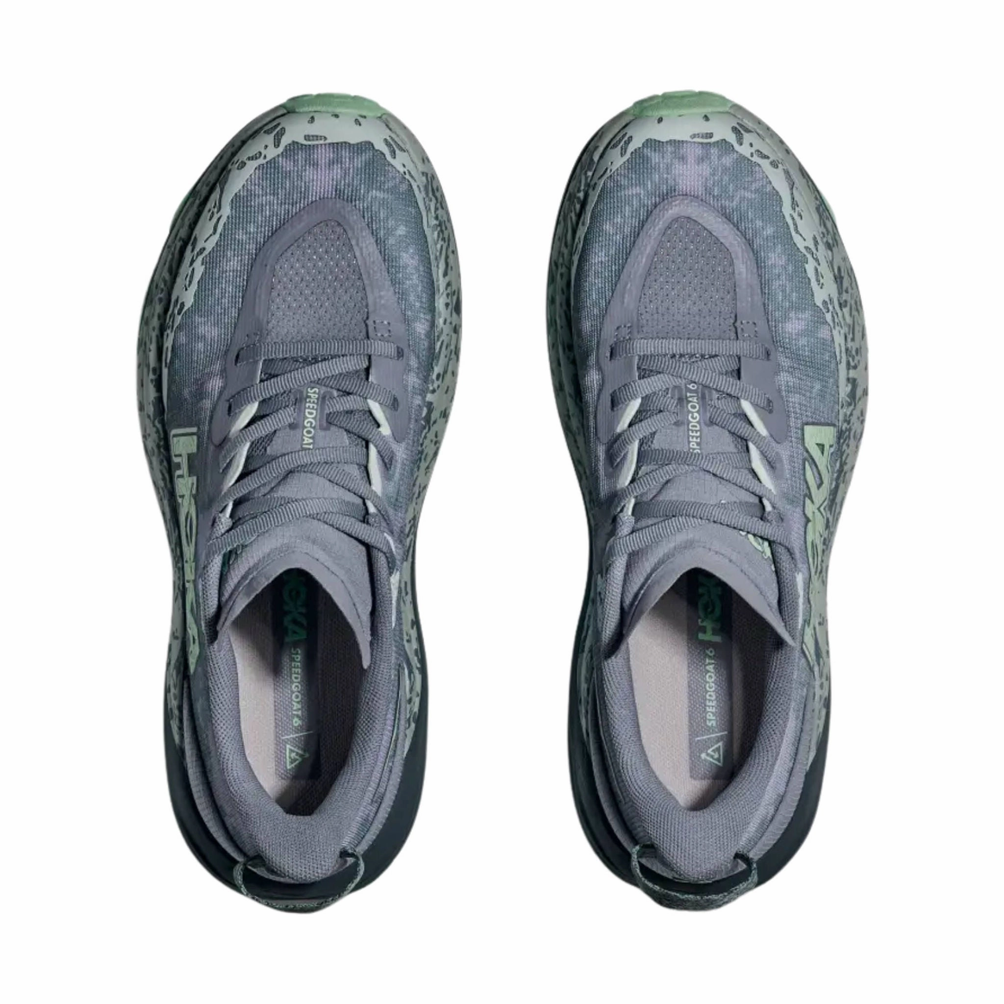 HOKA Women's Speedgoat 6 Trail Running Shoes - Moonlight/ Thunder Cloud Thermoregulating Fabric Heel Lock Technology