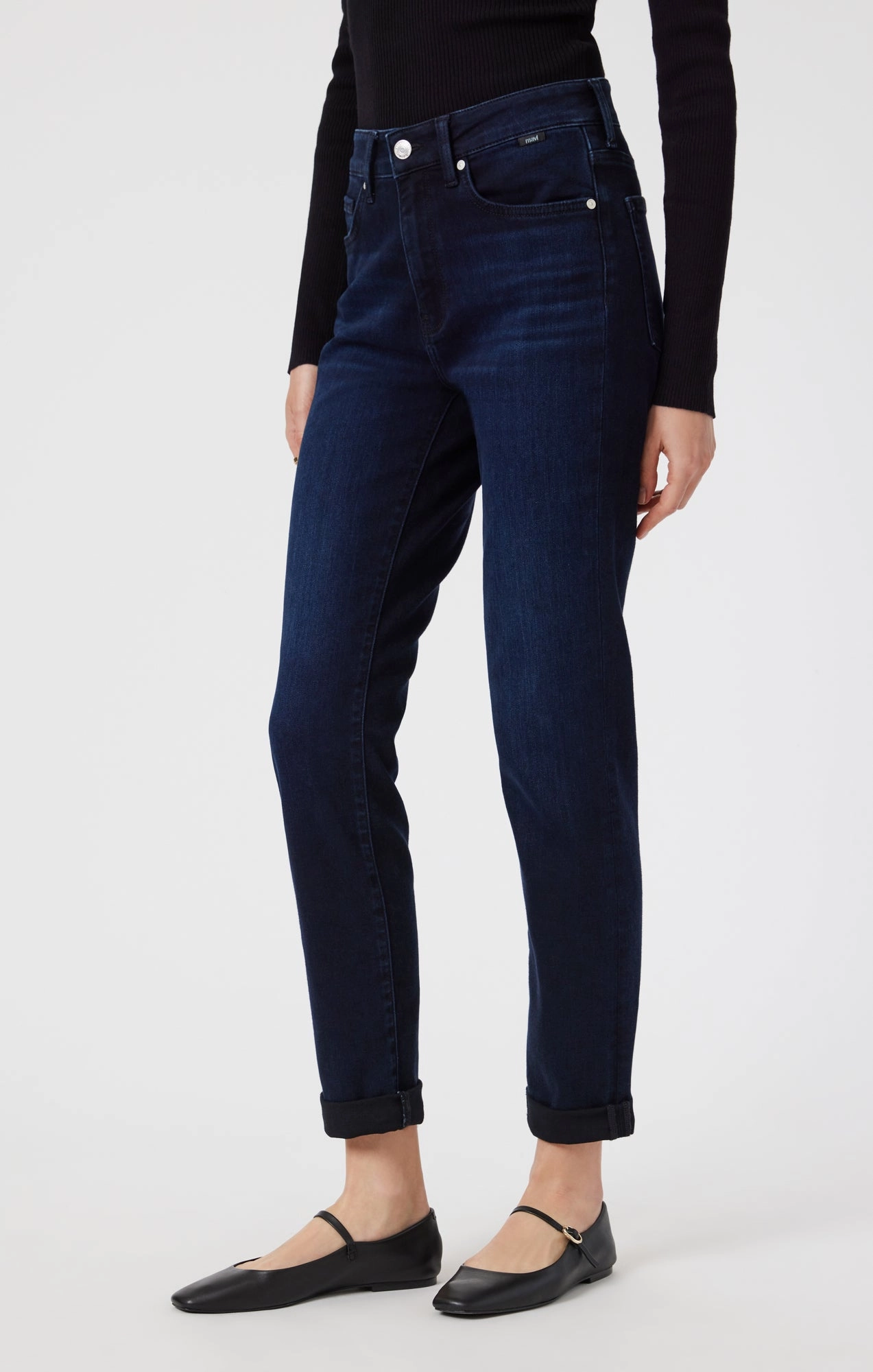 Year Round Autumn Days Family Style Eco Friendly KATHLEEN SLIM BOYFRIEND IN MIDNIGHT FEATHER BLUE