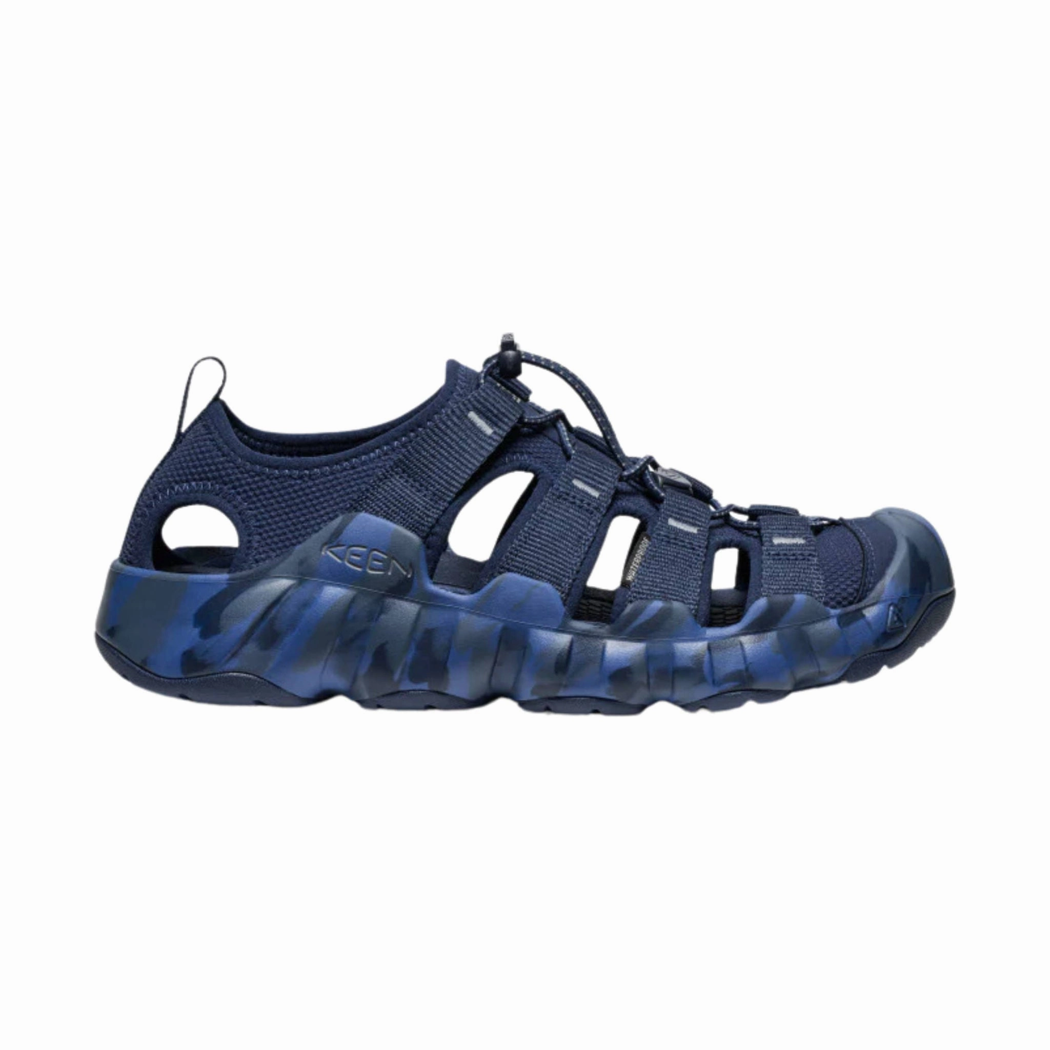 Durable Outdoor Shoes KEEN Men's Hyperport H2 Sandal - Naval Academy/Swirl