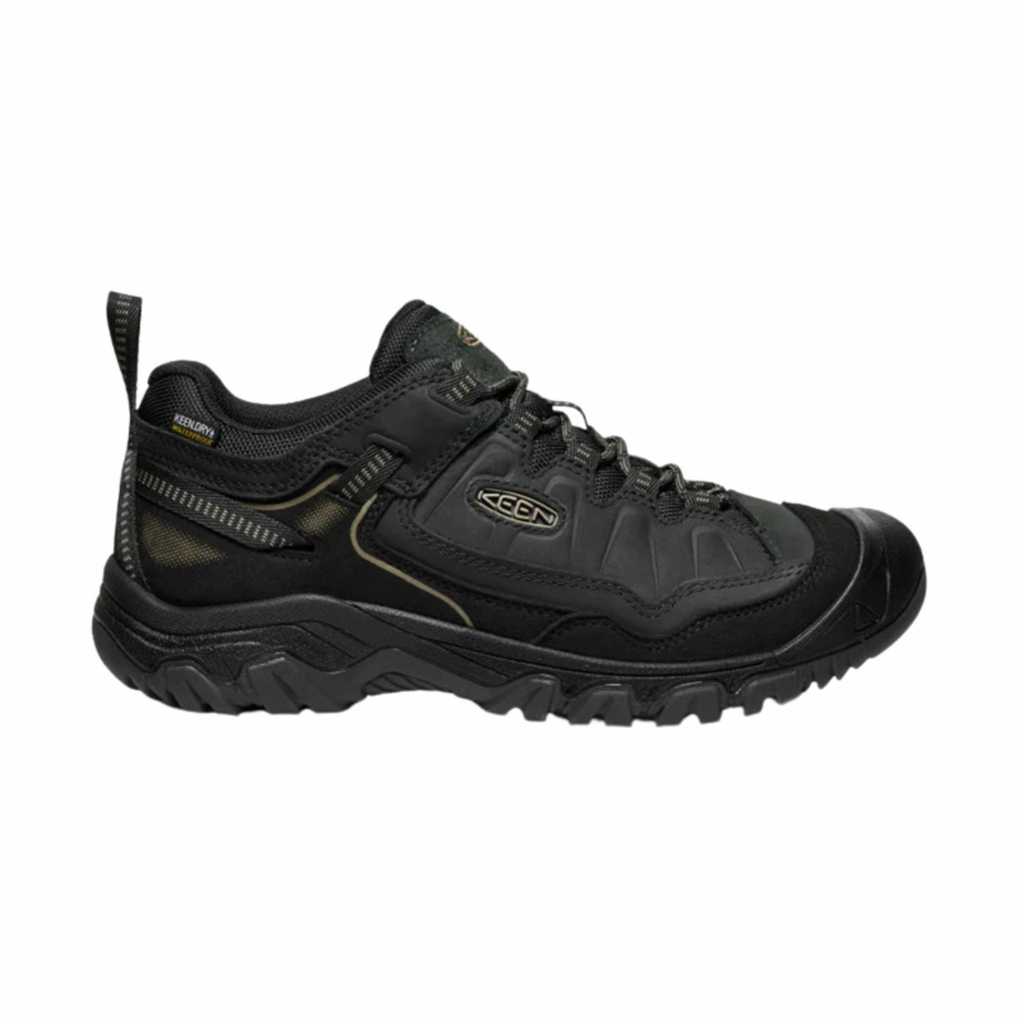 Retro-inspired cushioning KEEN Men's Targhee IV Waterproof Shoes - Triple Black