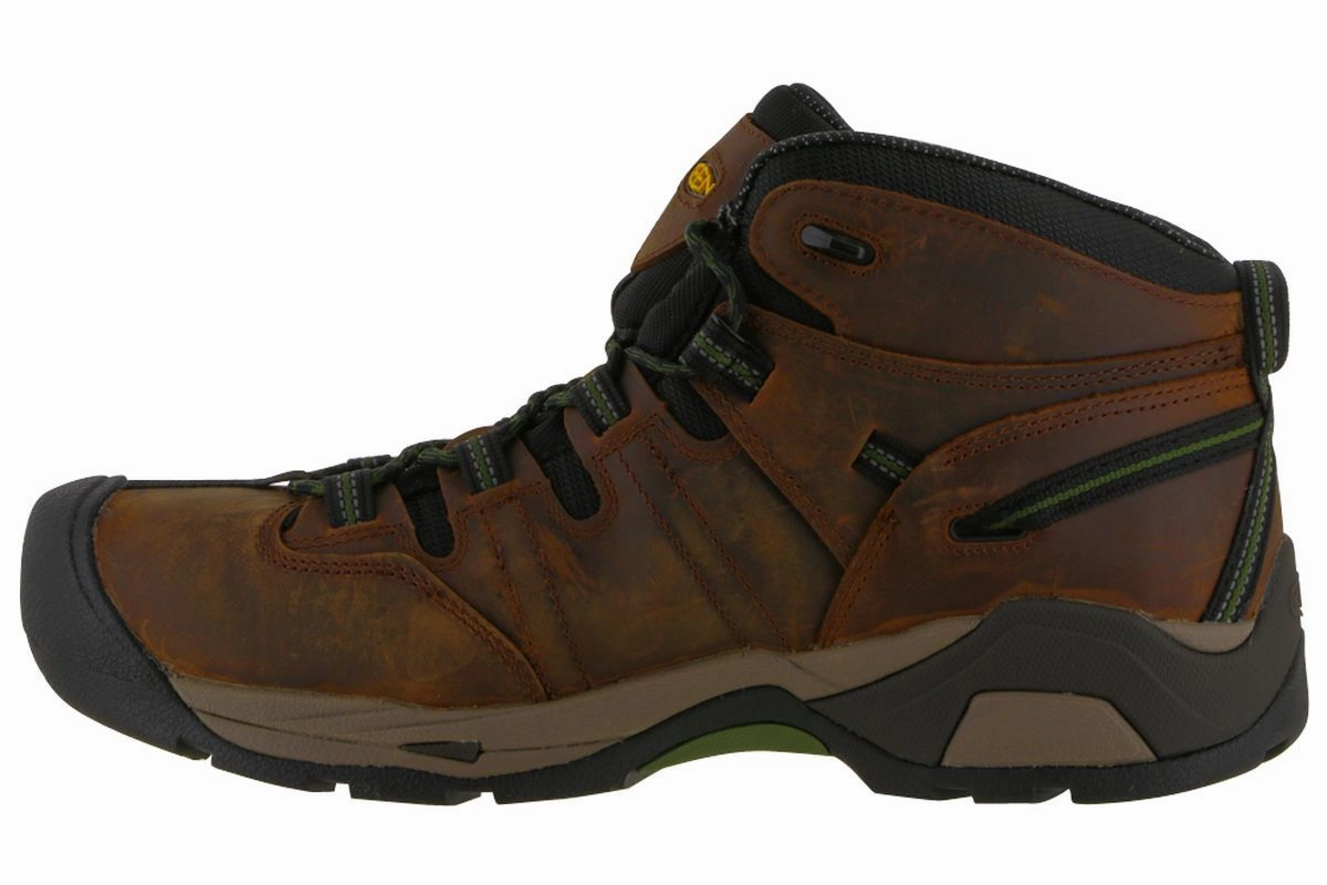 Everyday Comfort Shock Absorbing Rainy Day Commuter Keen Utility Detroit XT Mid Steel Toe WP Boot Brown