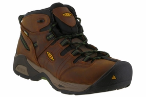 Supportive Design EverydayUse Keen Utility Detroit XT Mid Steel Toe WP Boot Brown