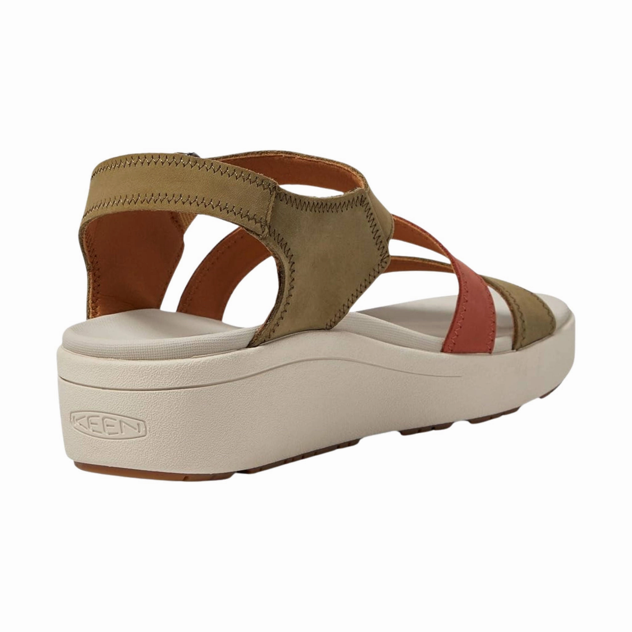 Wearable All Day Poolside Look KEEN Women's Ellecity Sandal - Martini Olive/Baked Clay