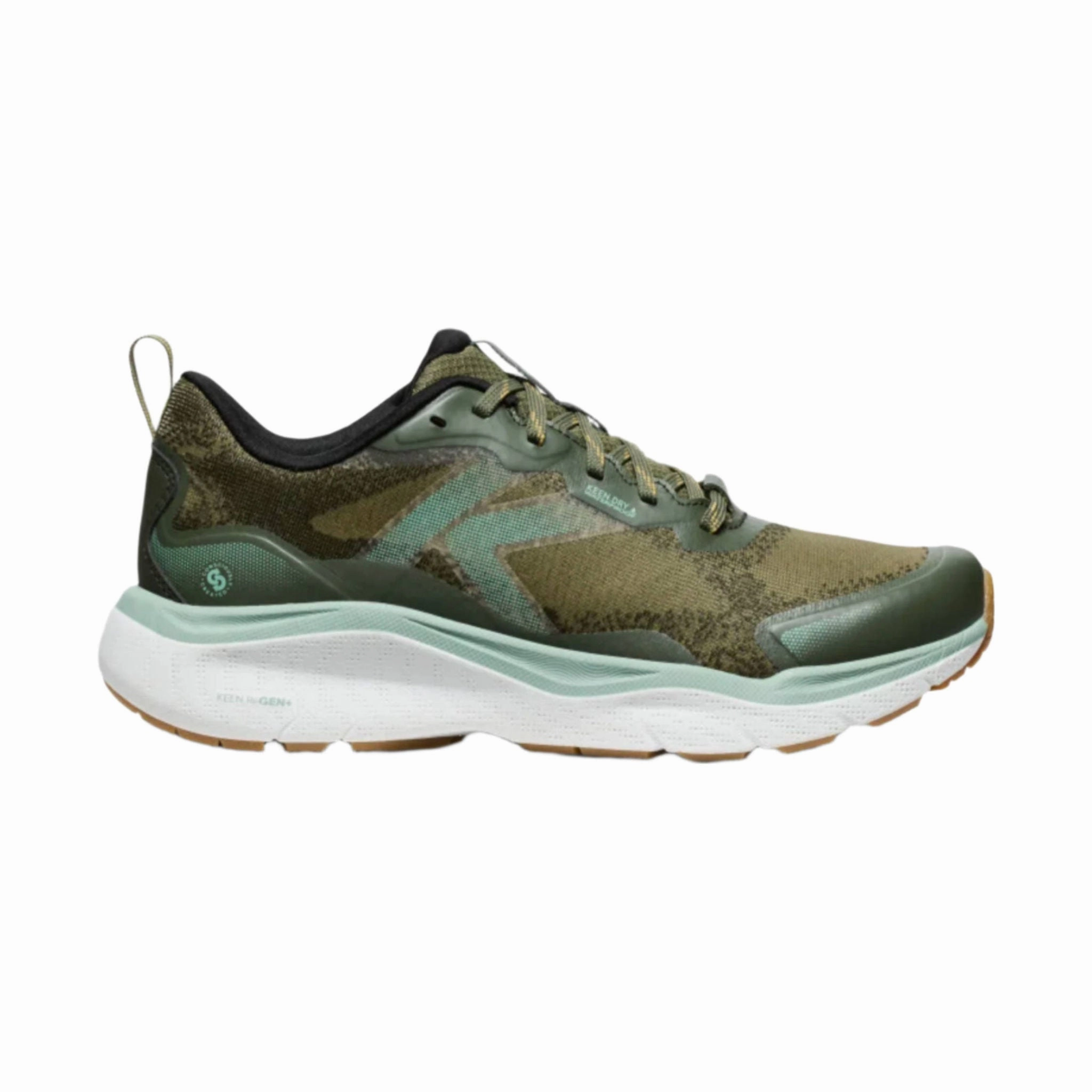 Tapered Heel Cup Keen Women's Leiki Waterproof Hiking Shoe - Winter Moss/Granite Green