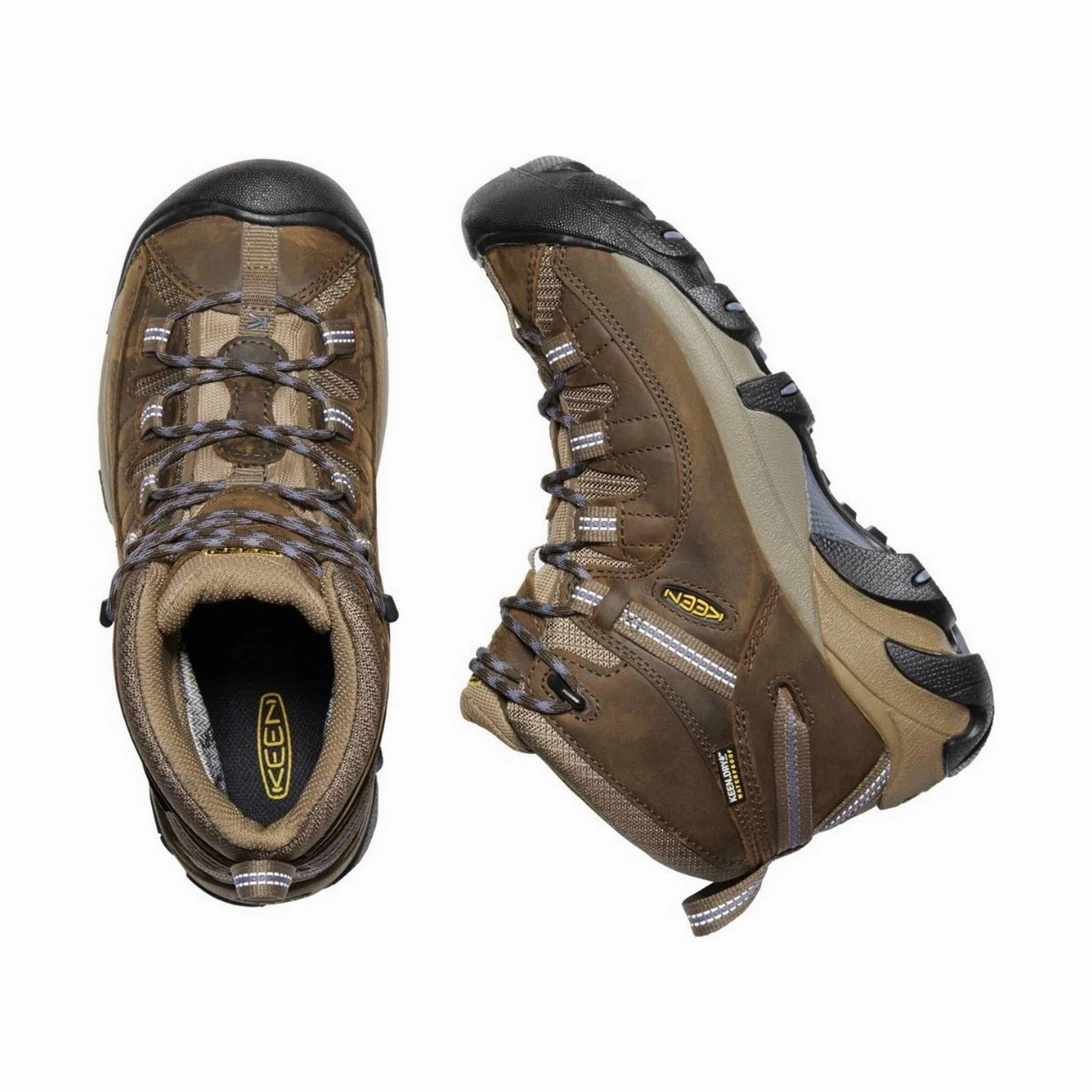 KEEN Women's Targhee II Mid Waterproof Boot - Black/Flint Stone Lace Up