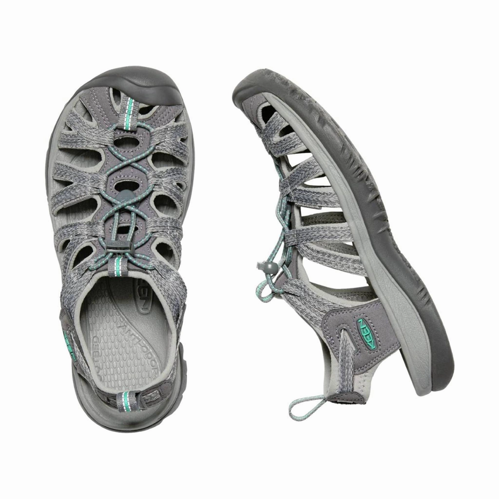 Weekend Chill KEEN Women's Whisper Sandal - Medium Grey/Peacock Green