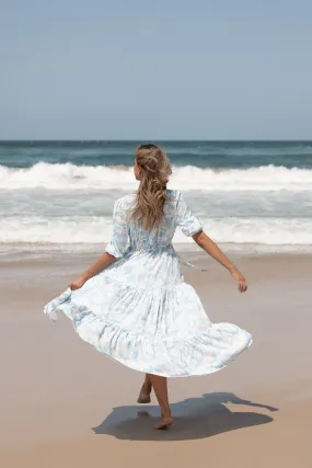 Bold-Color Kelda Dress - Blue Floral