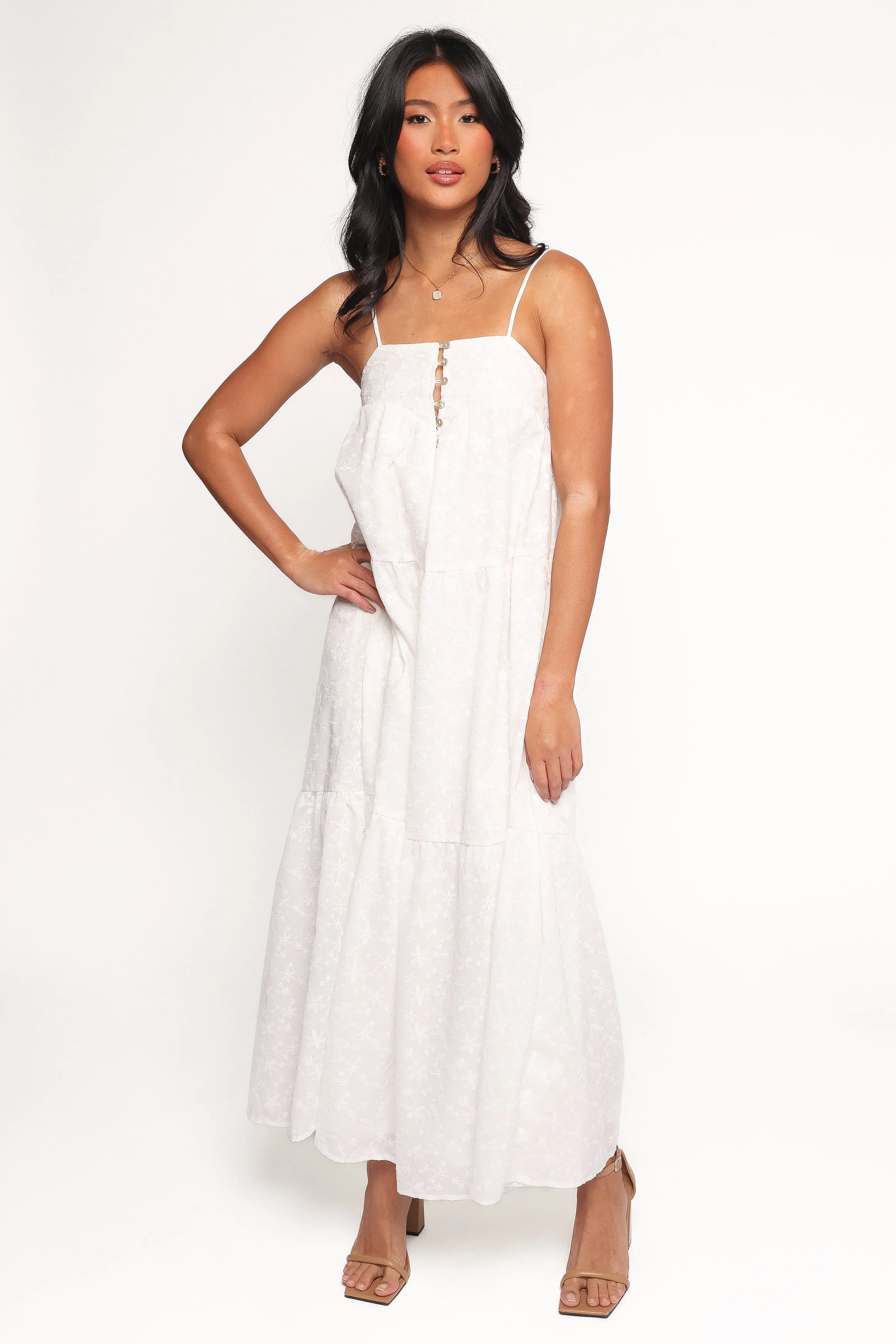 Kendal Maxi Dress - White Trendy Layering Daily Chic