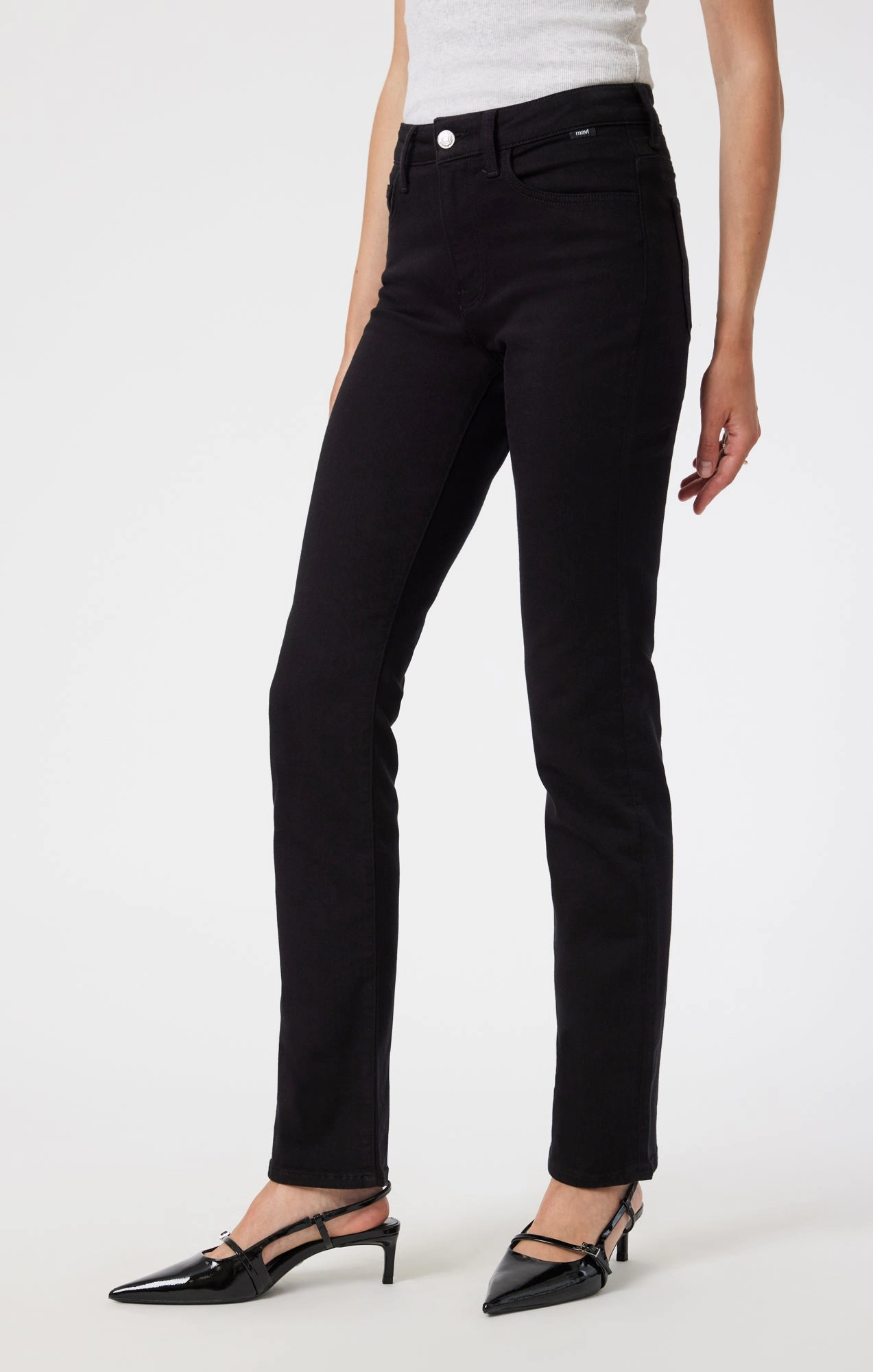 KENDRA STRAIGHT LEG IN BLACK FEATHER BLUE Relaxed Waist Fit Music Event Picnic Style