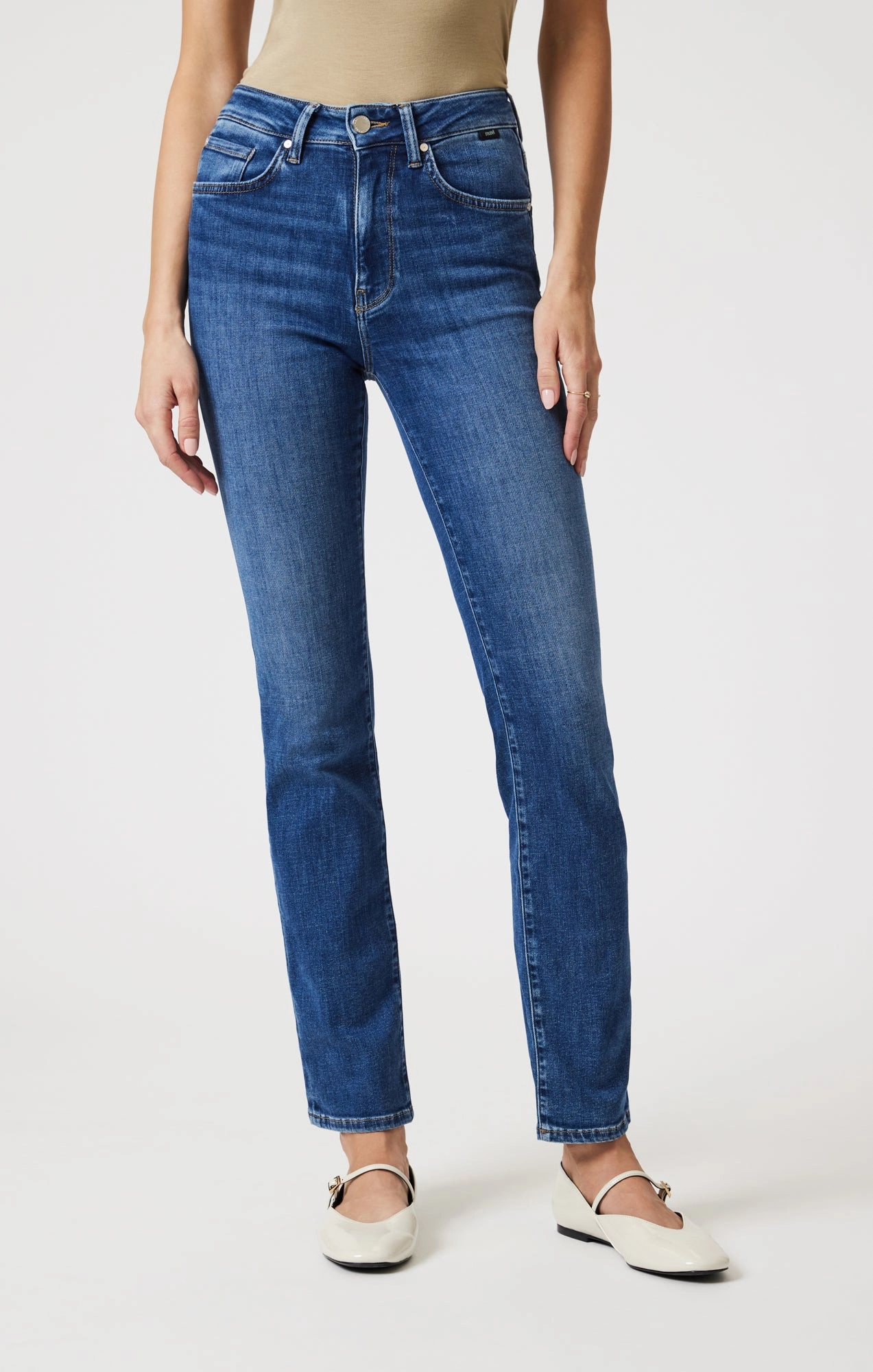 KENDRA STRAIGHT LEG IN DARK BRUSHED FEATHER BLUE Go-to Comfort