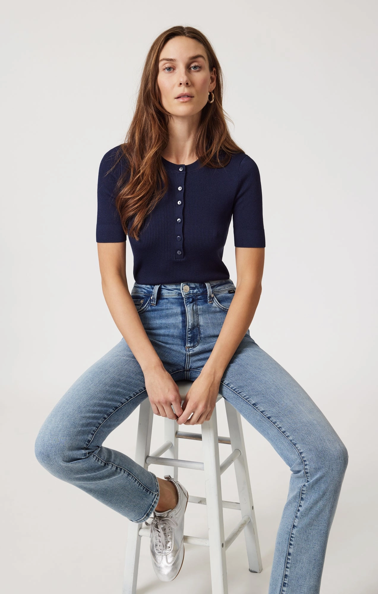 Core Look Quick Dry Fabric KENDRA STRAIGHT LEG IN LIGHT BRUSHED TRIBECA