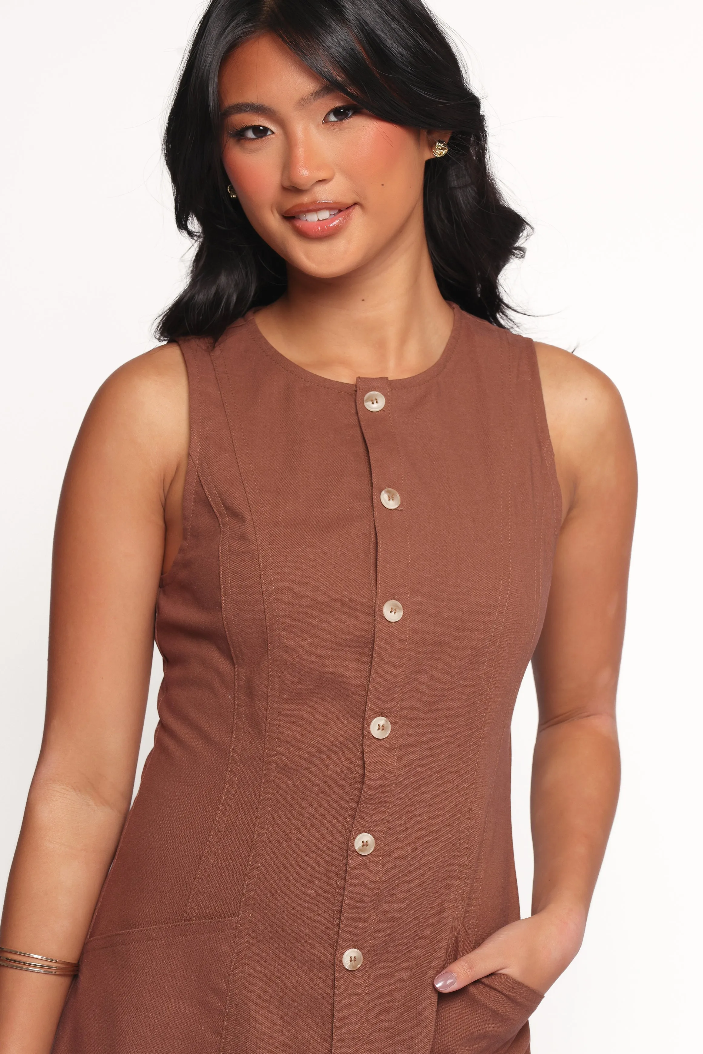 Soft-Lining Style Ease Kingsley Midi Dress - Chocolate