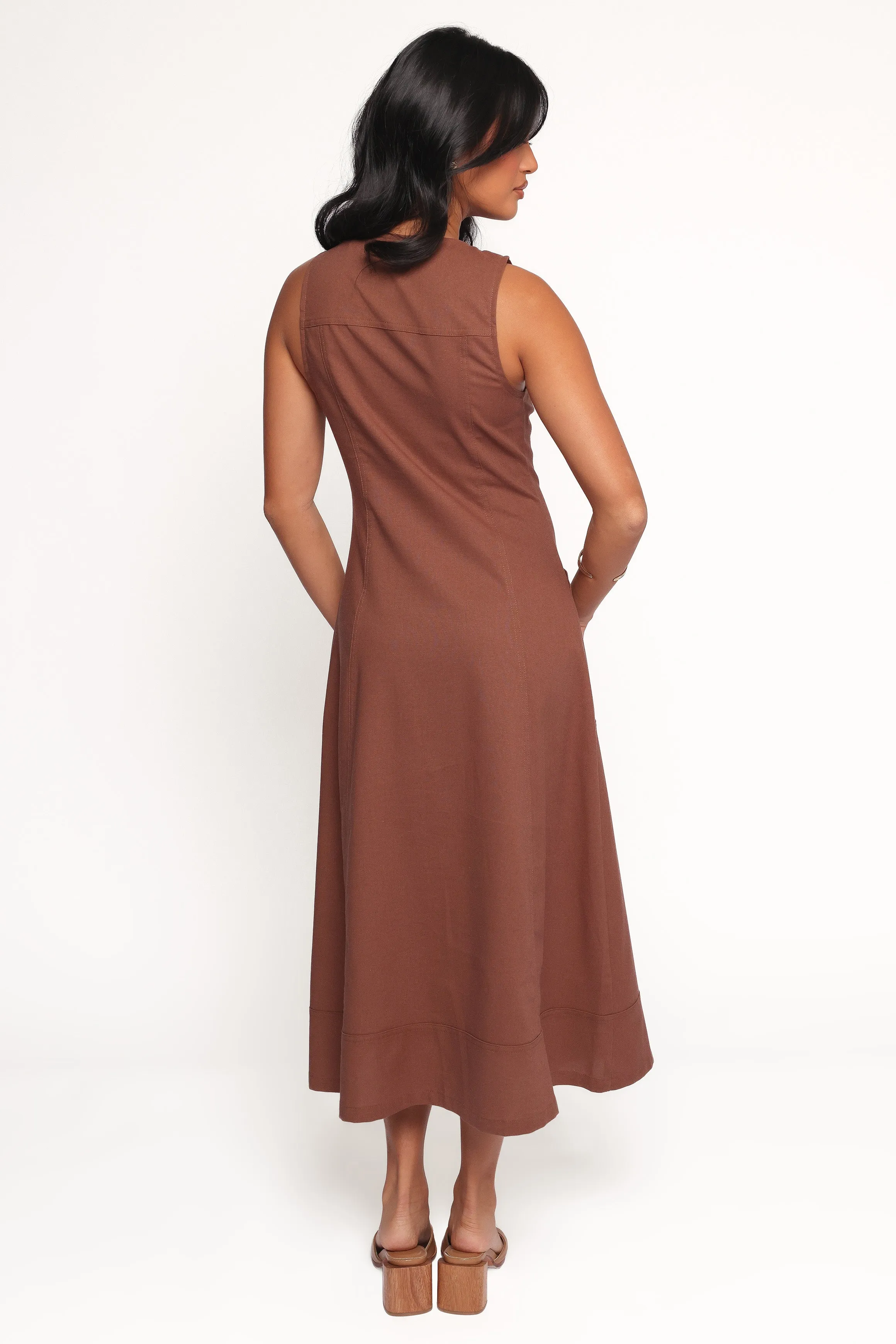 Kingsley Midi Dress - Chocolate Modern Fit Breathable-Lining
