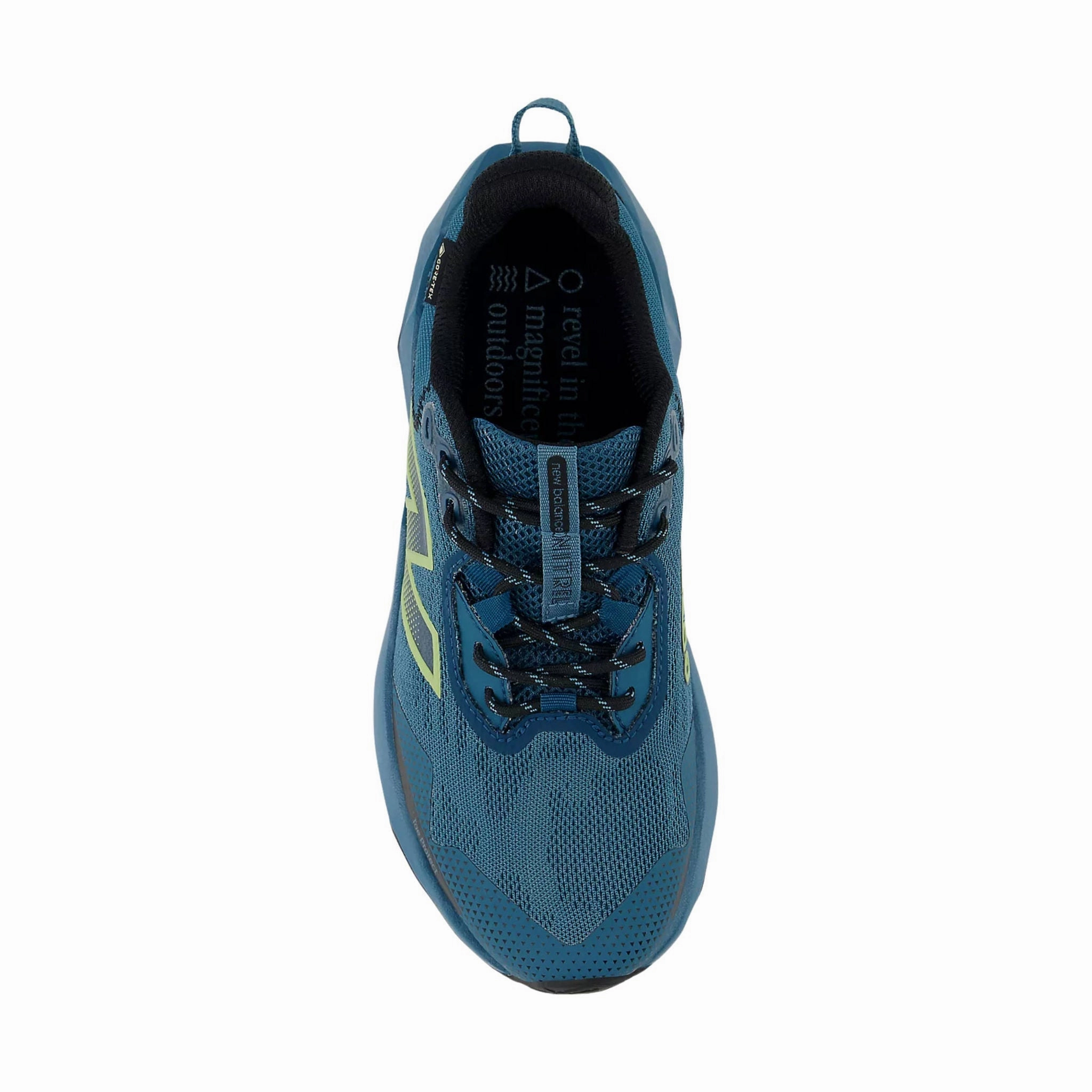 Comfortable Arch Area New Balance Women's DynaSoft Nitrel v6 Gore Tex Trail Running Shoes - Terrarium With Black