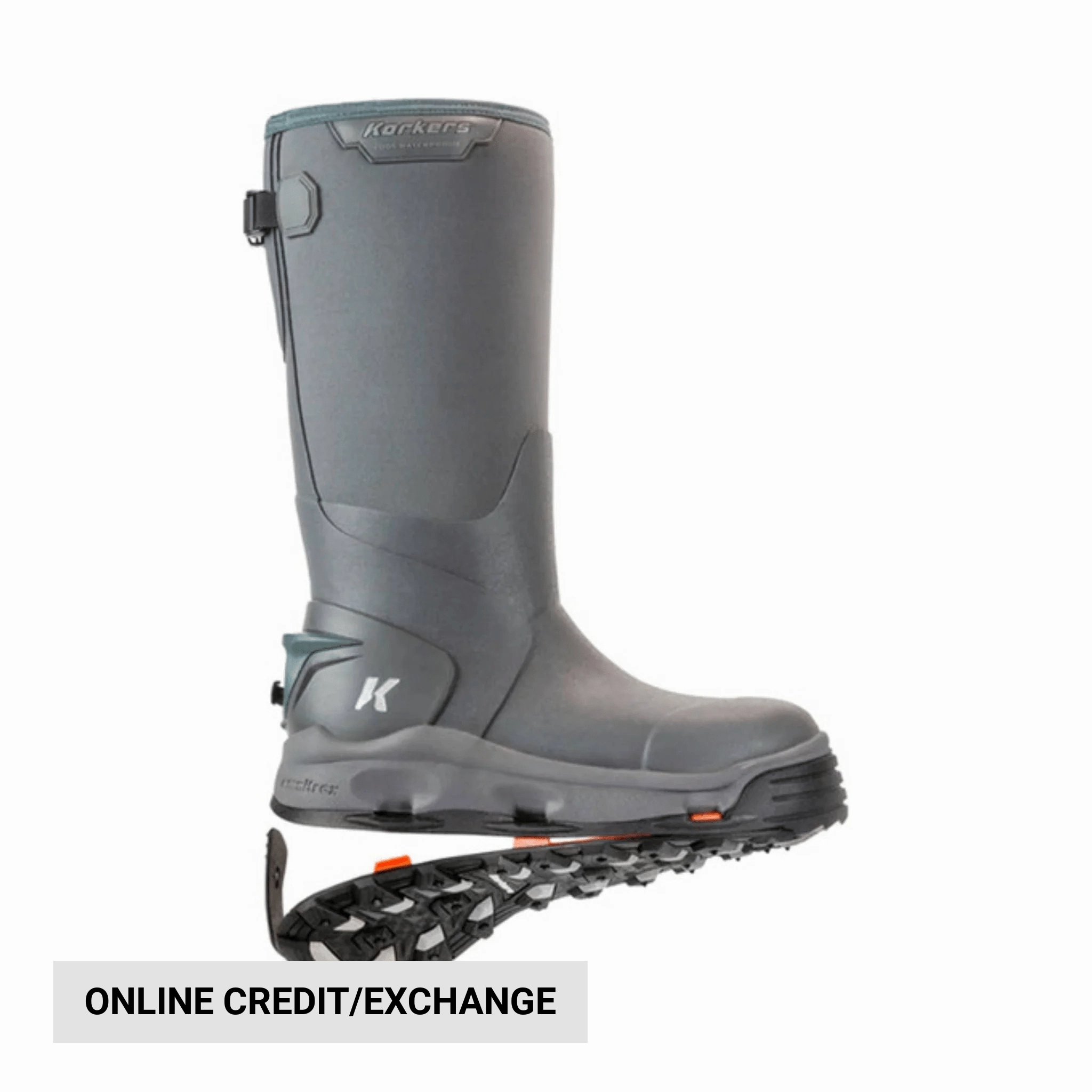 Korkers Women's Neo Arctic With All Terrain Sole Winter Rubber Boots - Grey Anti Fatigue