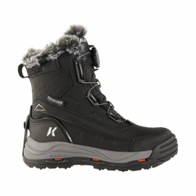 Korkers Women's Snowmageddon Boa Winter Boots - Black Pull On Style