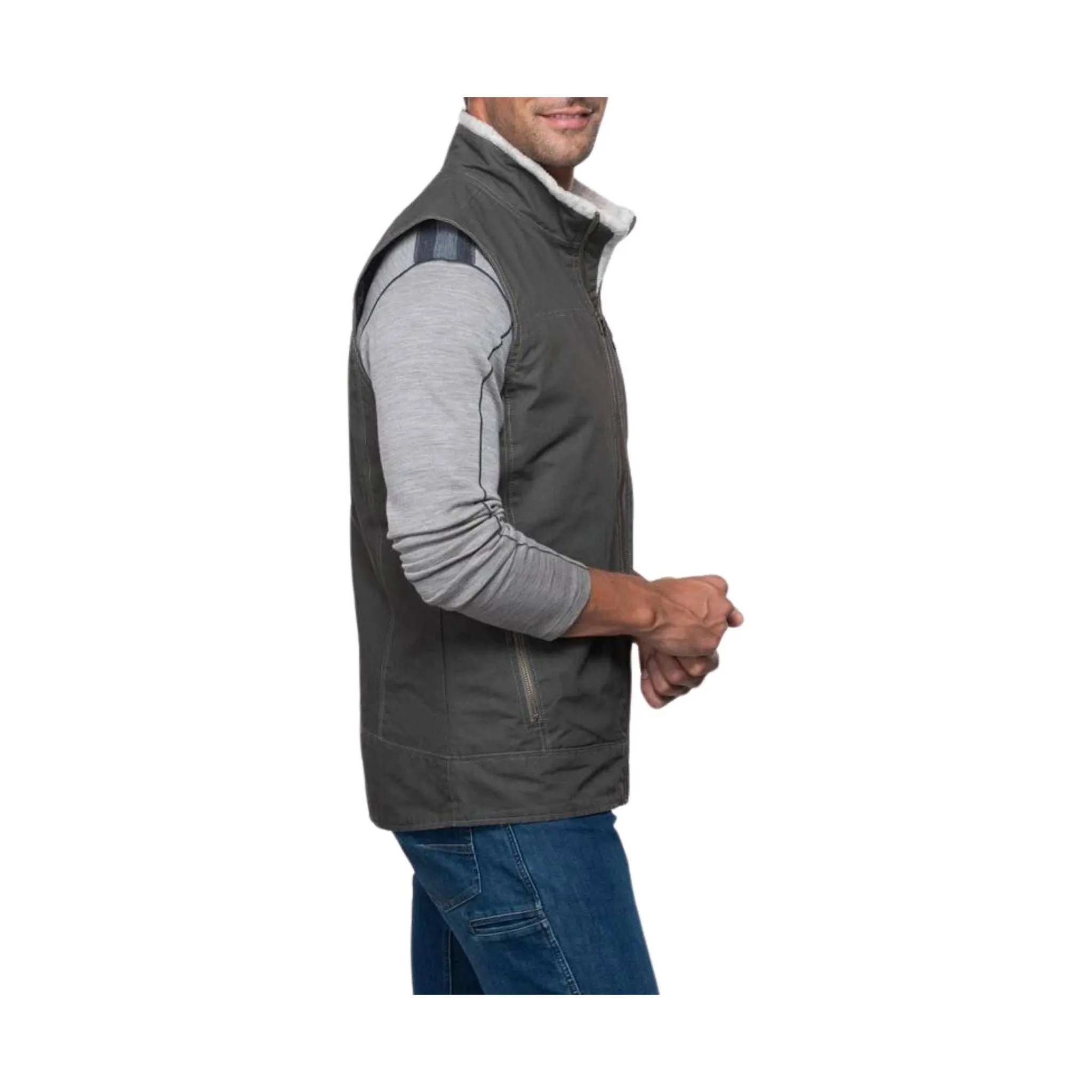 Kuhl Men's Burr Vest Lined - Gunmetal Simple Chill Piece