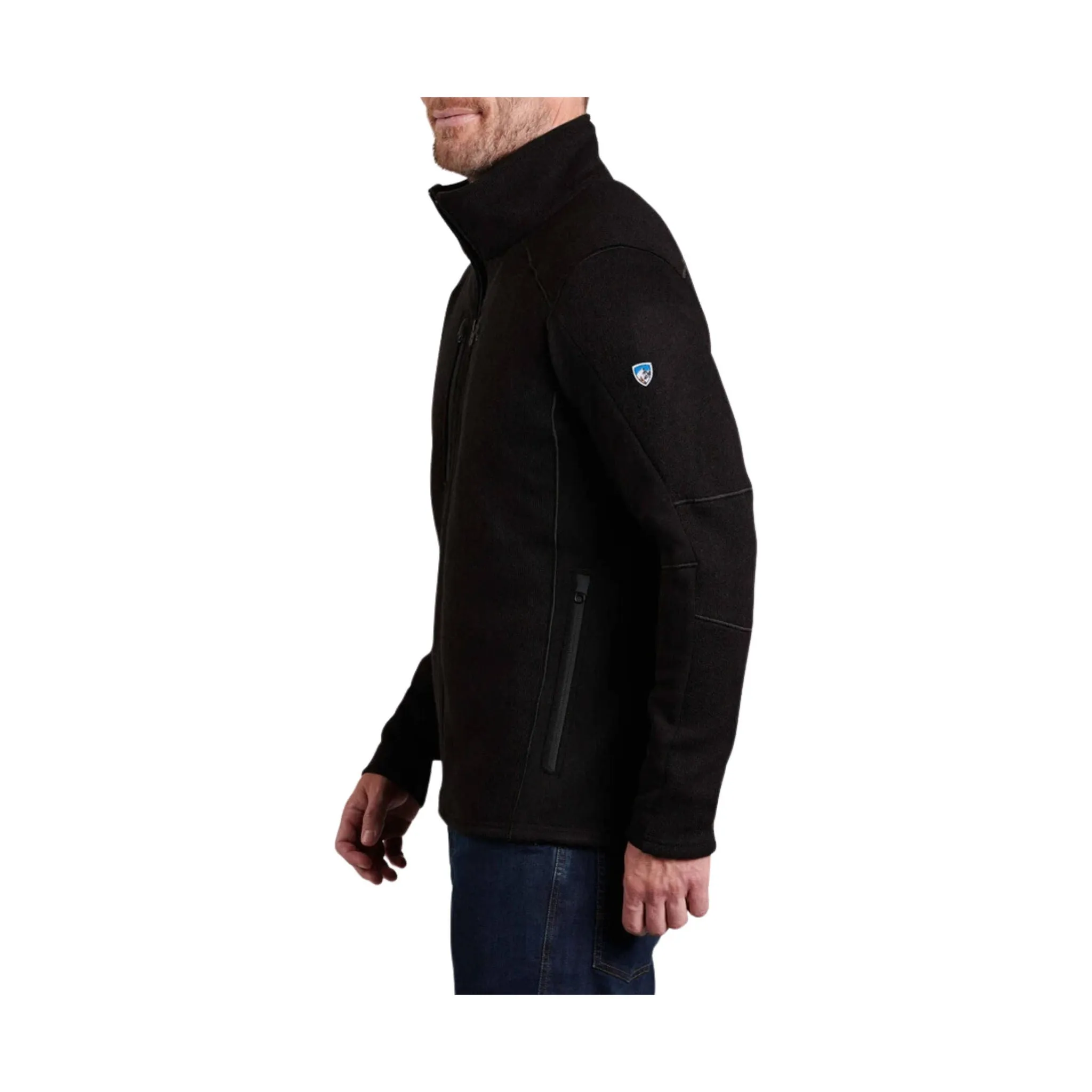 Kuhl Mens Interceptr Full Zip - Black Adjustable Hem Lock System Multi pockets