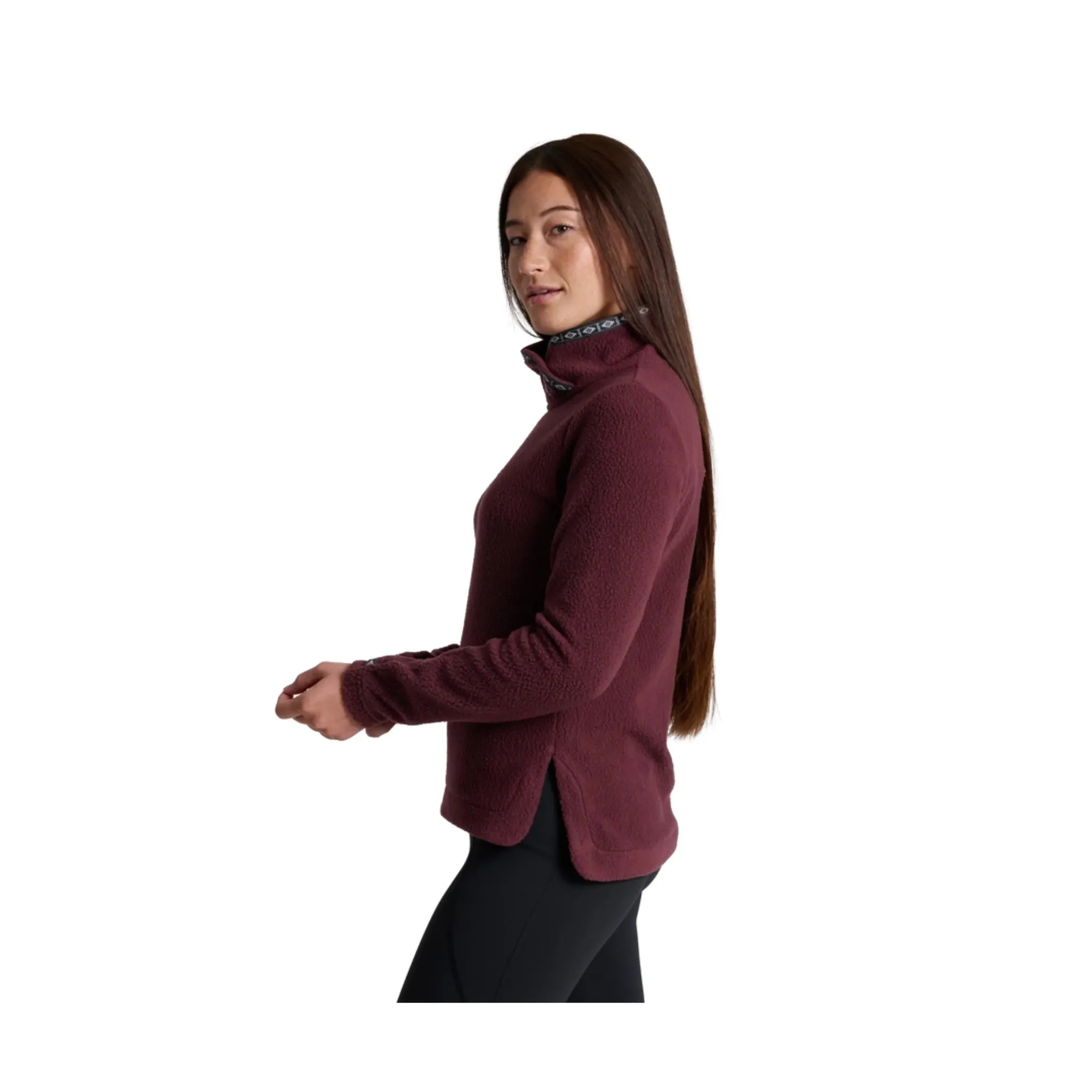 Warm Hues Sporty Jacket Kuhl Women's Hygge Snap Pullover - Raisin