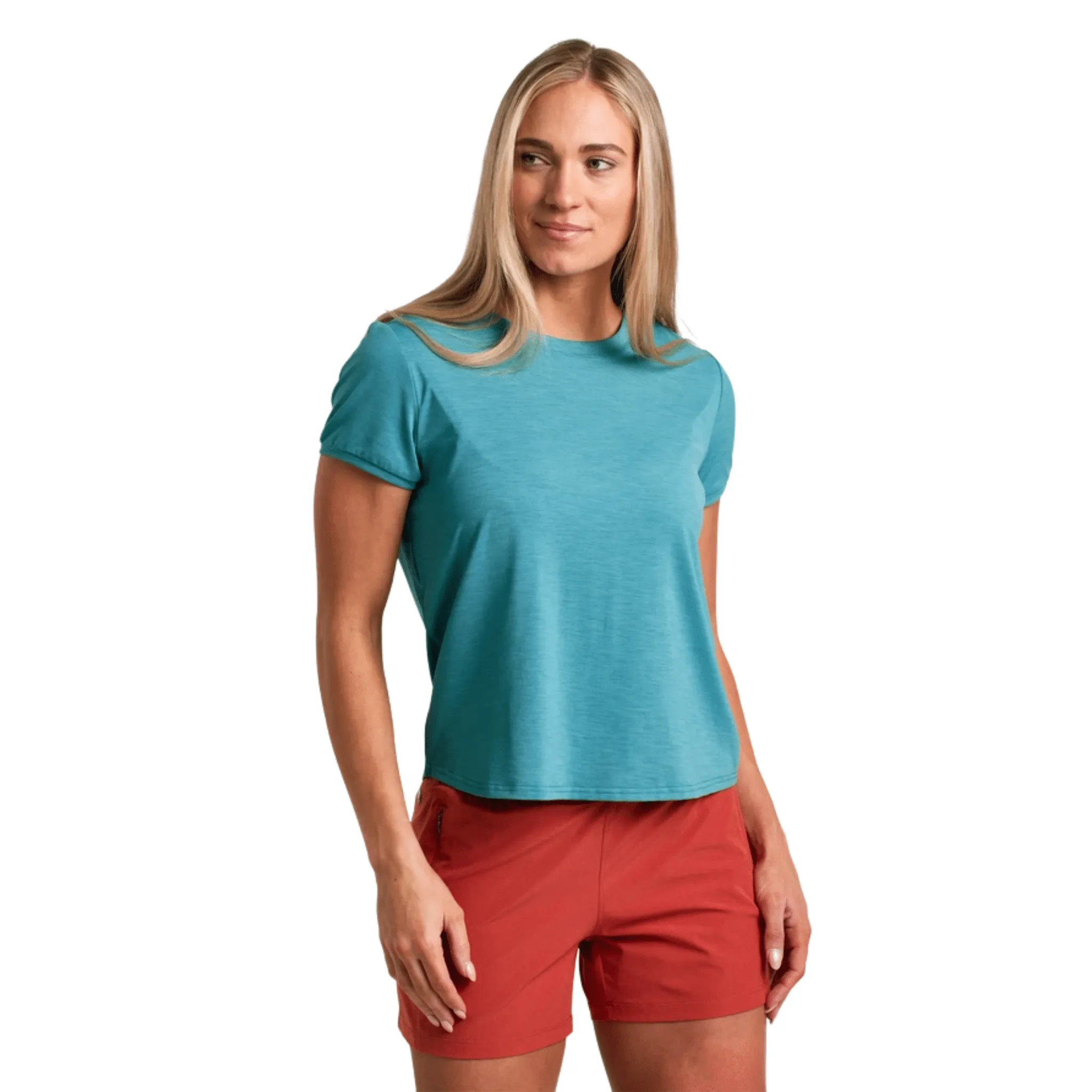 ConvertibleSleeves WaterResistantCoating Kuhl Women's Inspira Short Sleeve - Aqua