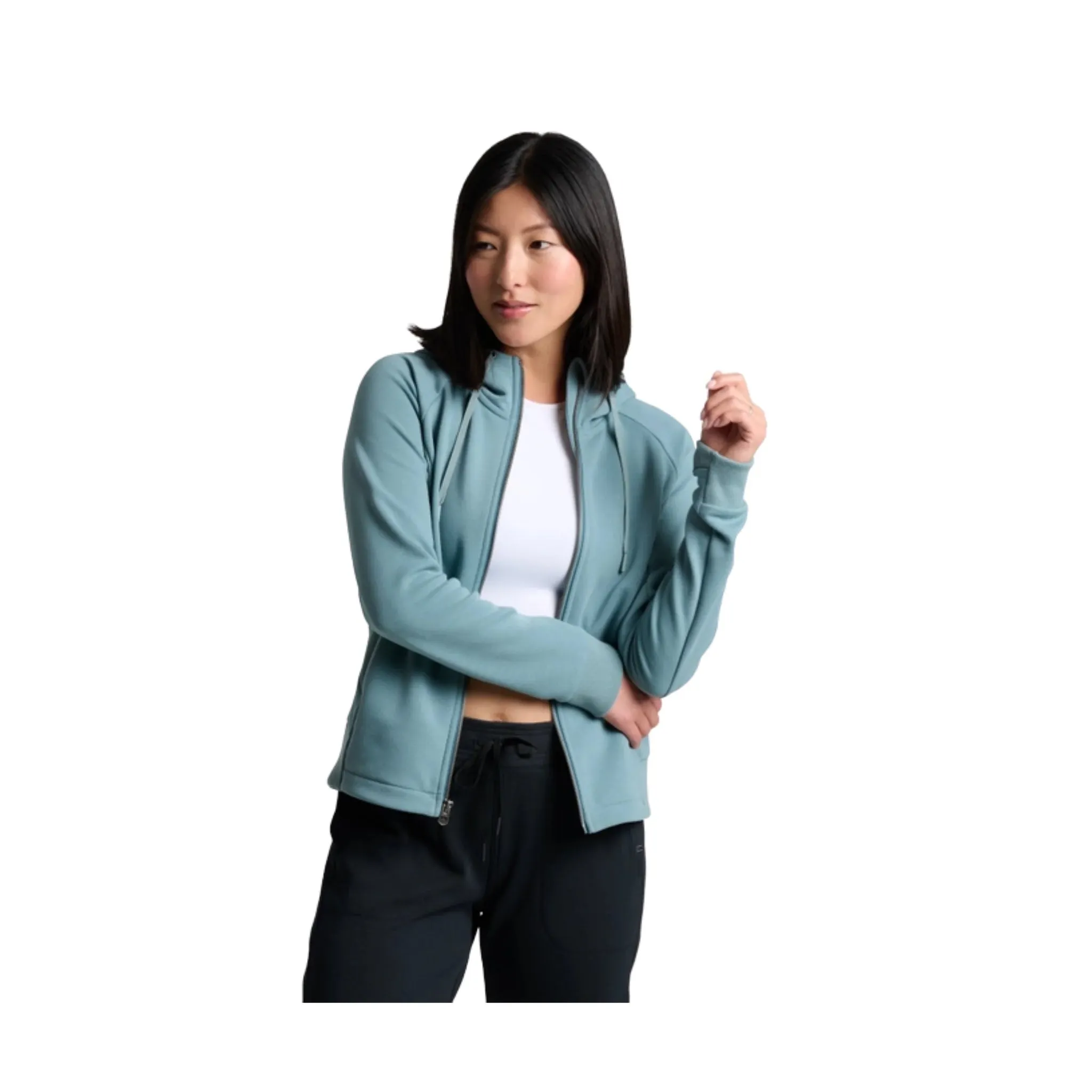 Comfy Essentials Breathable Design Kuhl Women's Karisma Full Zip Hoody - Mineral Blue