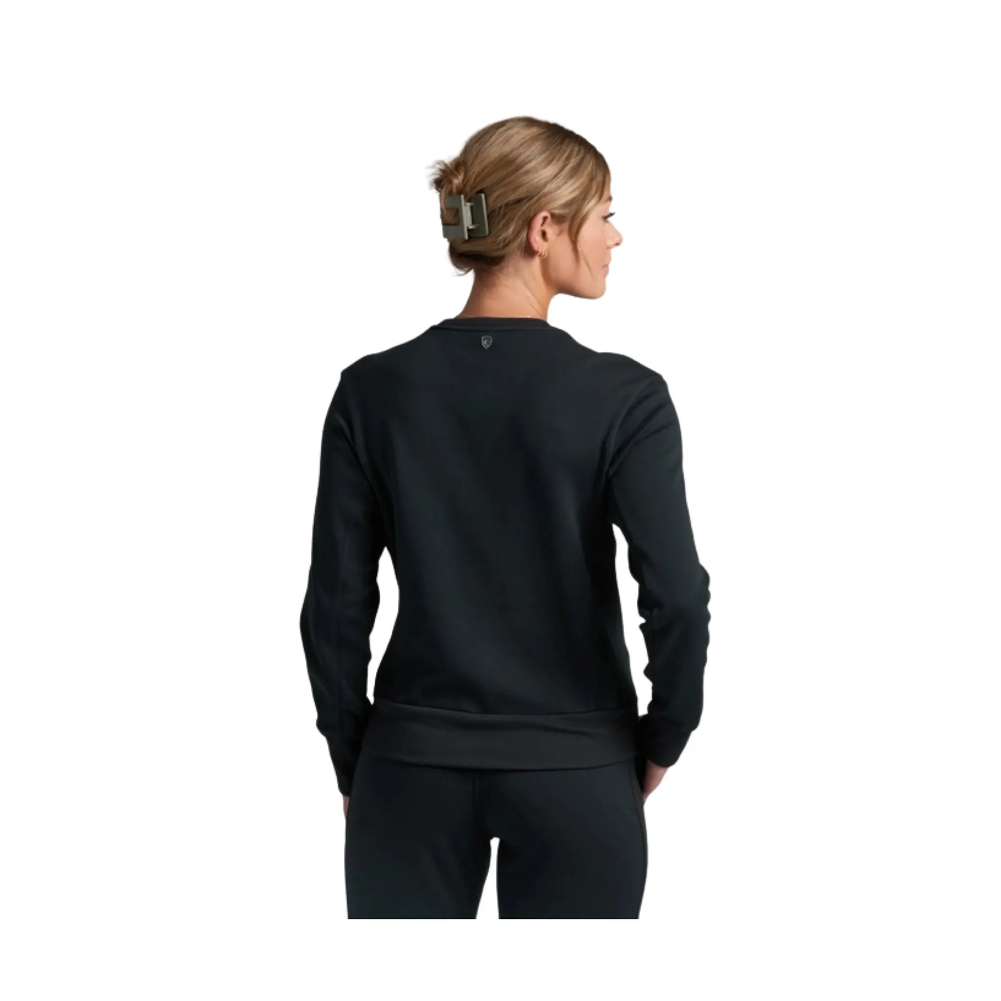 Effortless Hoodie product holiday wearability Kuhl Women's Kozy Crew Sweatshirt - Black