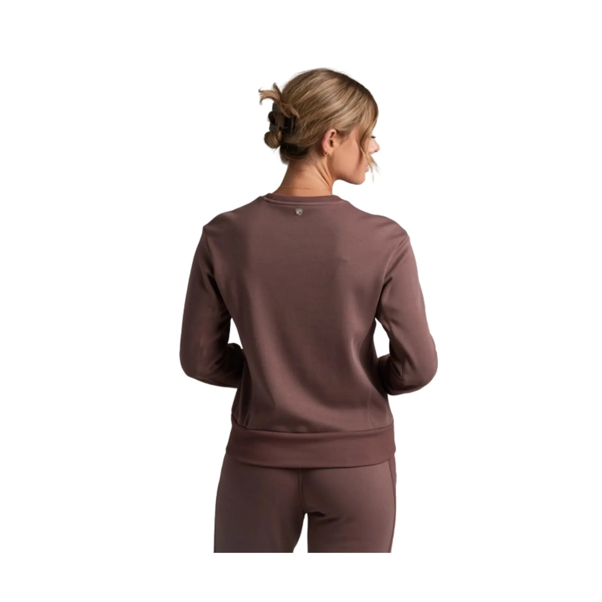 Printed Kuhl Women's Kozy Crew Sweatshirt - Coffee