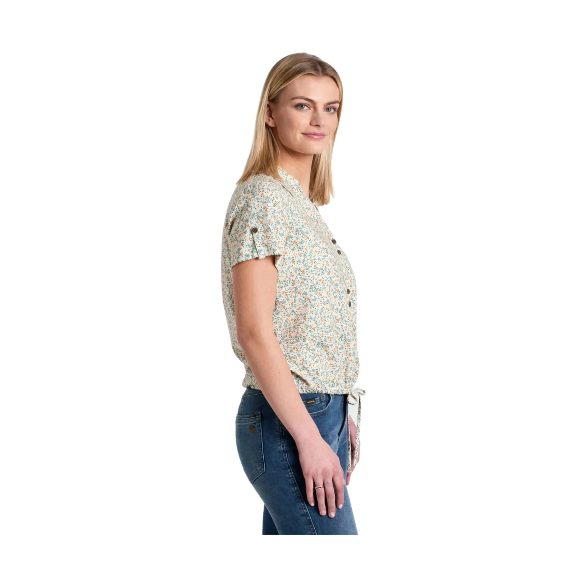 Kuhl Women's Liliana Short Sleeve - Natural RollUpCuff MinimalistStyle