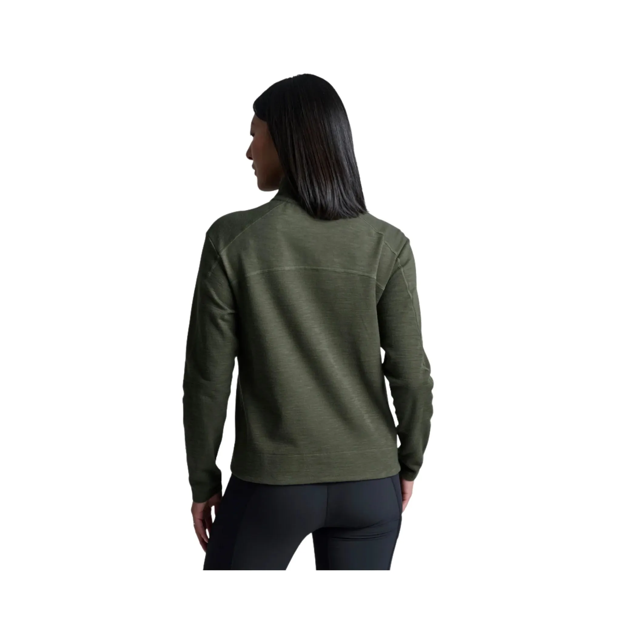 Regular Fit Neutral palette Kuhl Women's Lola Half Zip - Dark Moss