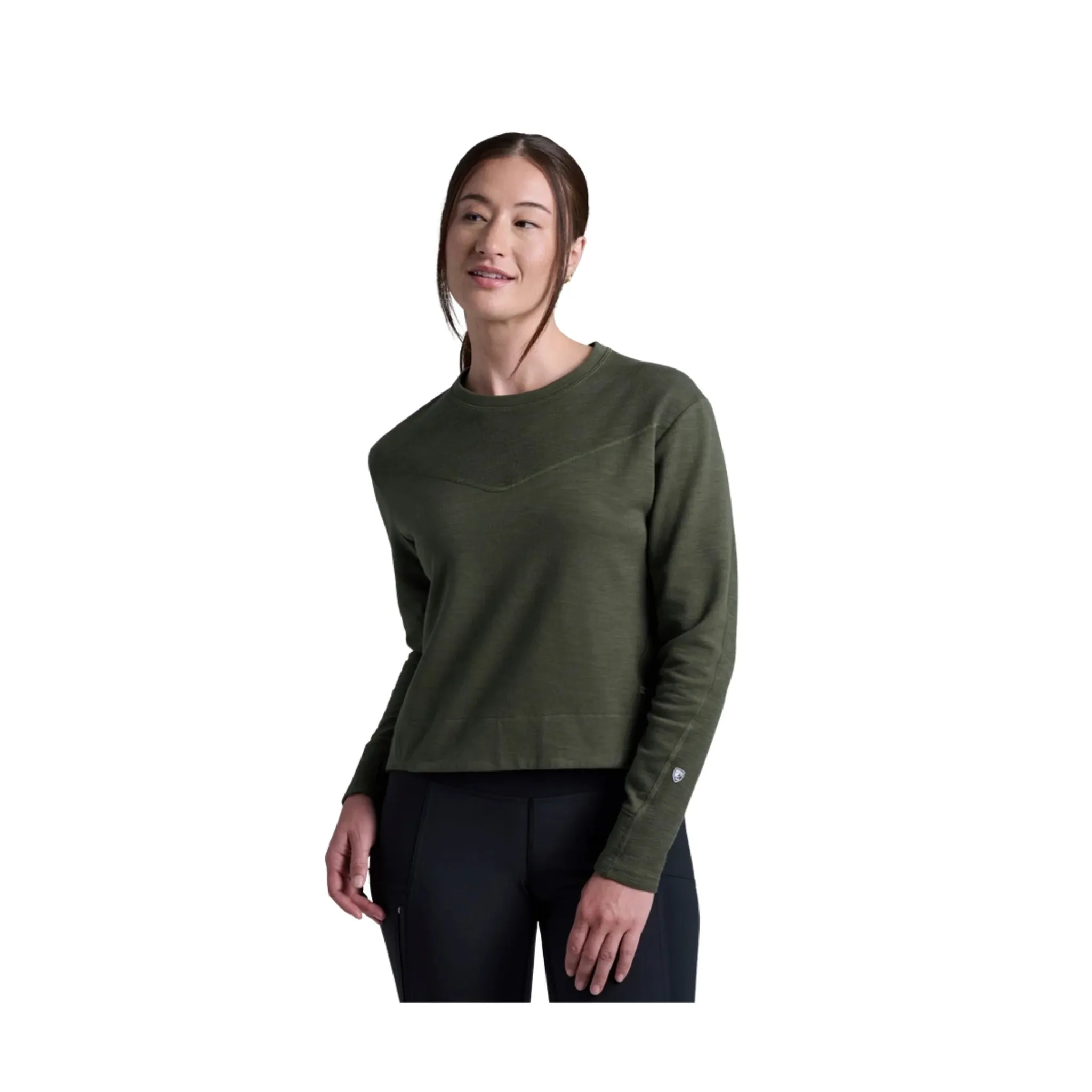 Kuhl Women's Lola Pullover Sweatshirt - Dark Moss product twill durability
