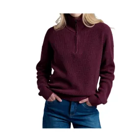 Kuhl Women's Norda Quarter Zip Sweater - Raisin duck cloth Urban Minimal