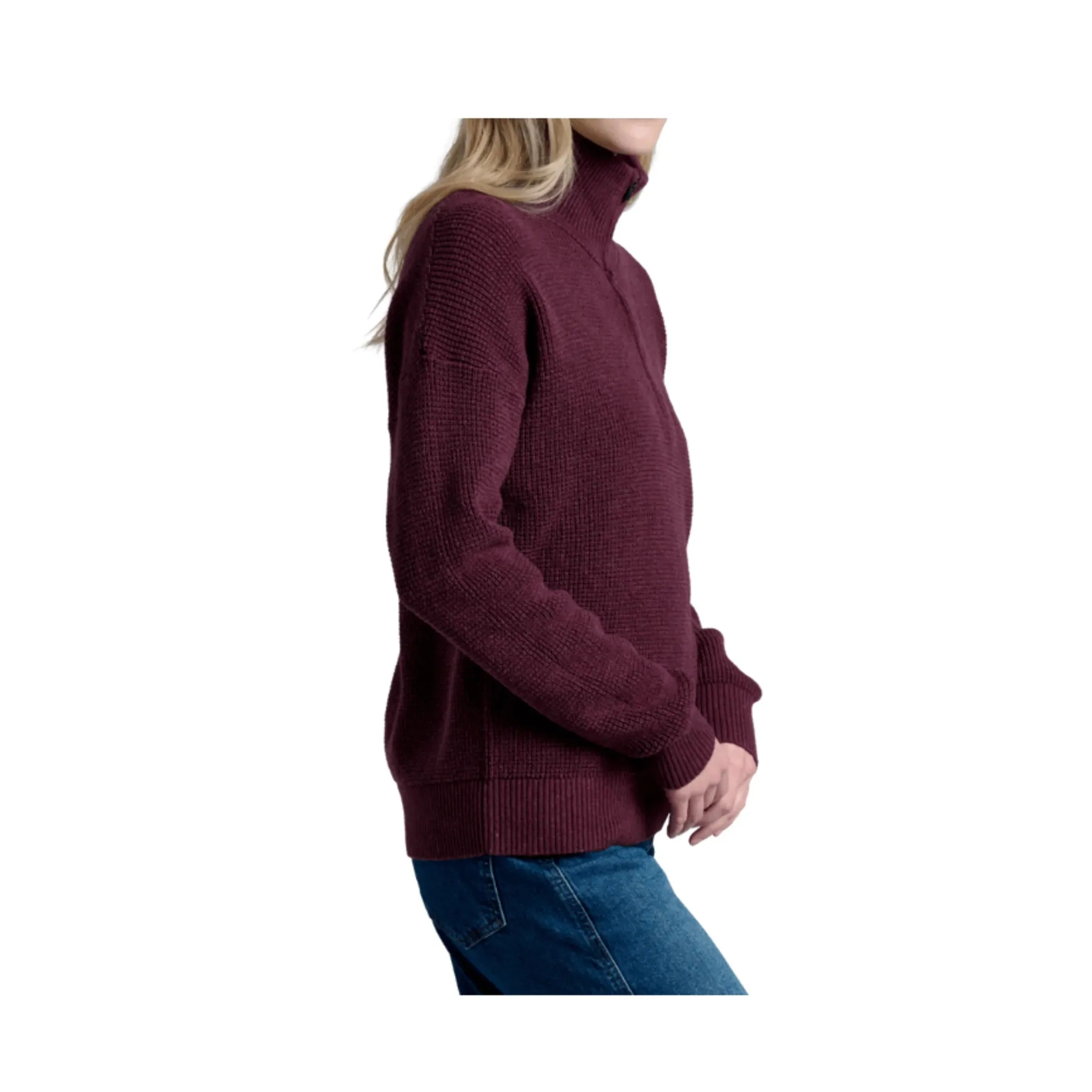 Kuhl Women's Norda Quarter Zip Sweater - Raisin Concert Look High-Quality Fabric