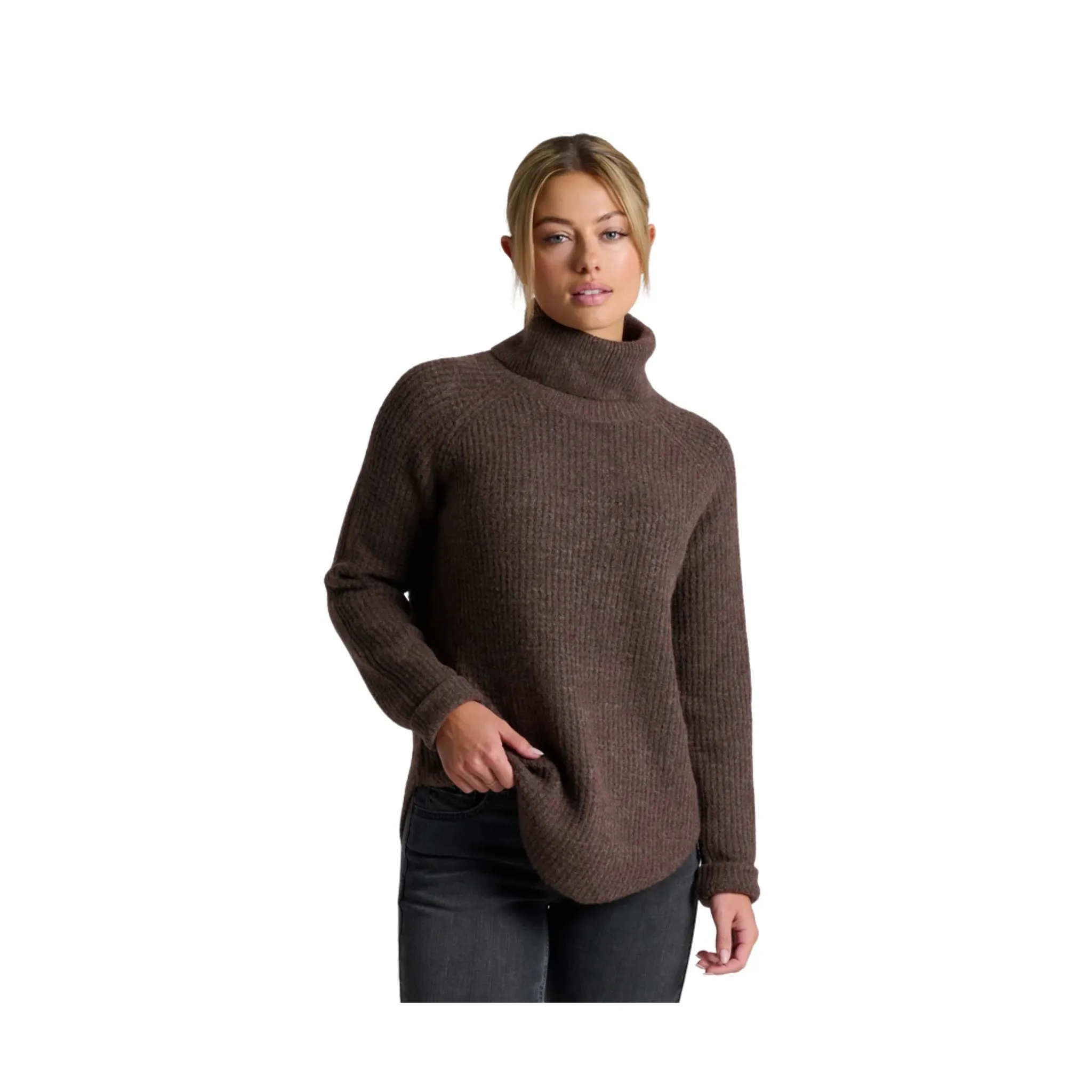 Herringbone Home Comfort Kuhl Women's Sienna Sweater - Coffee