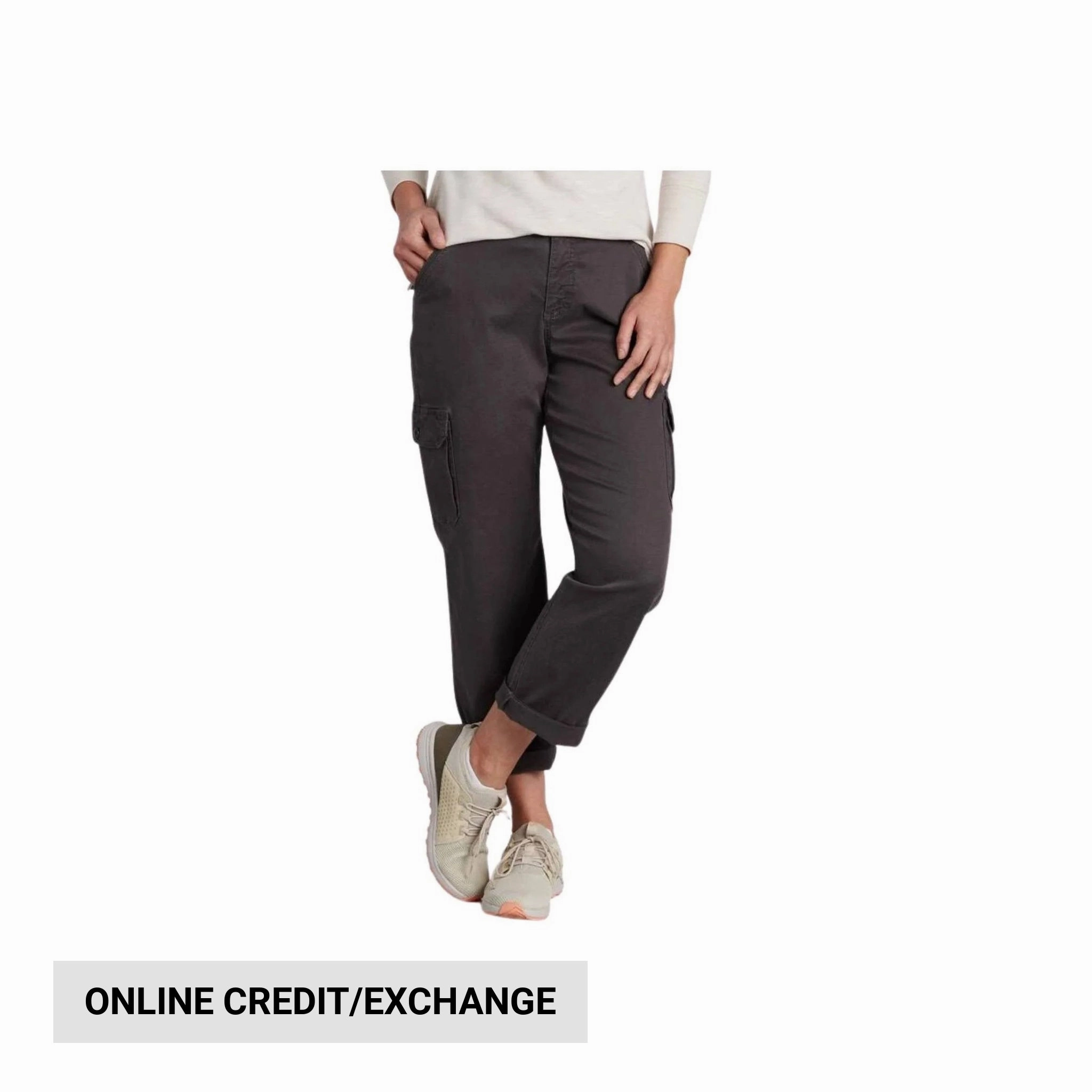 Wrinkle Free Fabric Work Flex Kuhl Women's Kultivatr Kargo Crop - Pavement