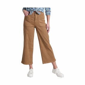 Chilly Weather Comfort Kuhl Women's Seaboard Wide Leg Crop Pant - Sawdust