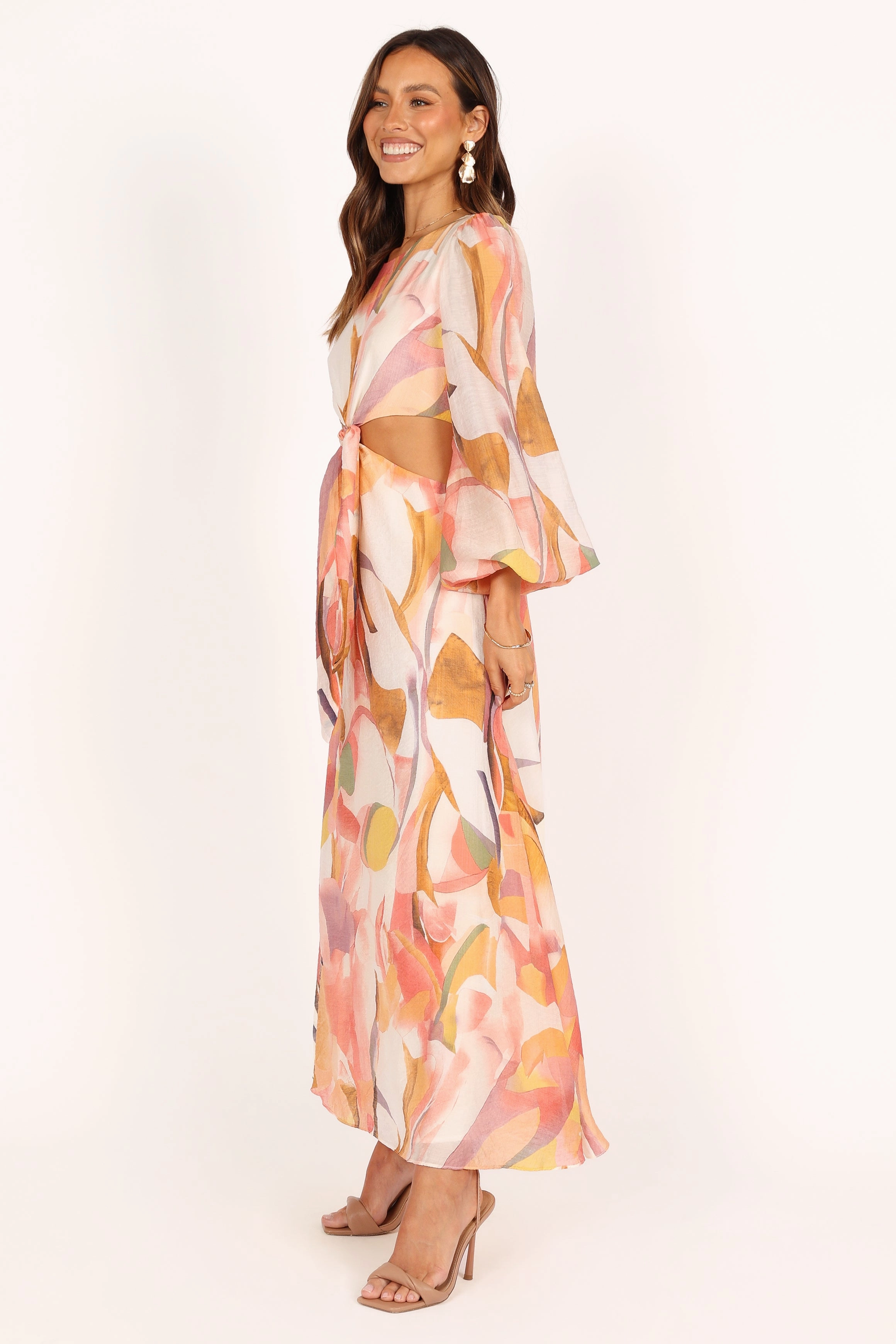 Laquin Long Sleeve Maxi Dress - Pink Midnight Mood Classic Vibe