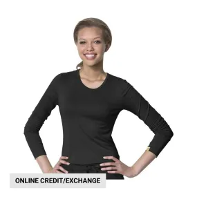 Wink Women's Silky Long Sleeve Top - Black Corduroy product shiny accents appeal