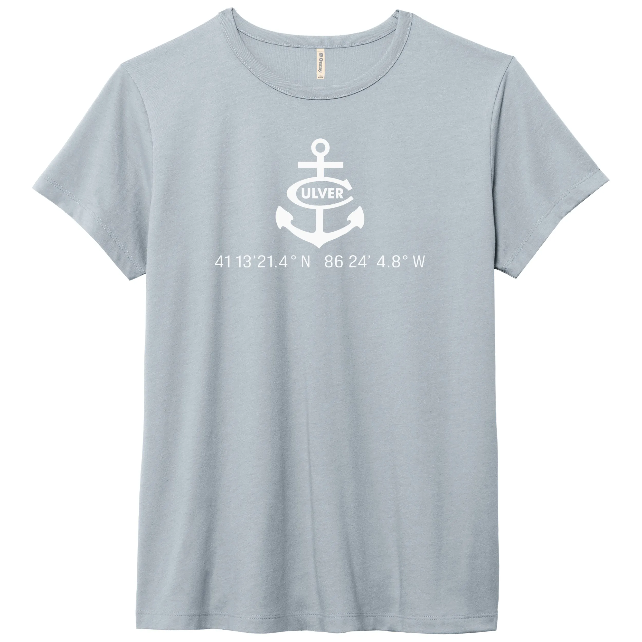 Coordinates Essential Crew Neck Tee - Blue Fog Comfortable Casual PreShrunkCotton