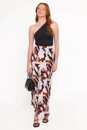 Modern Combo Cheryl Maxi Skirt - Blurred Floral